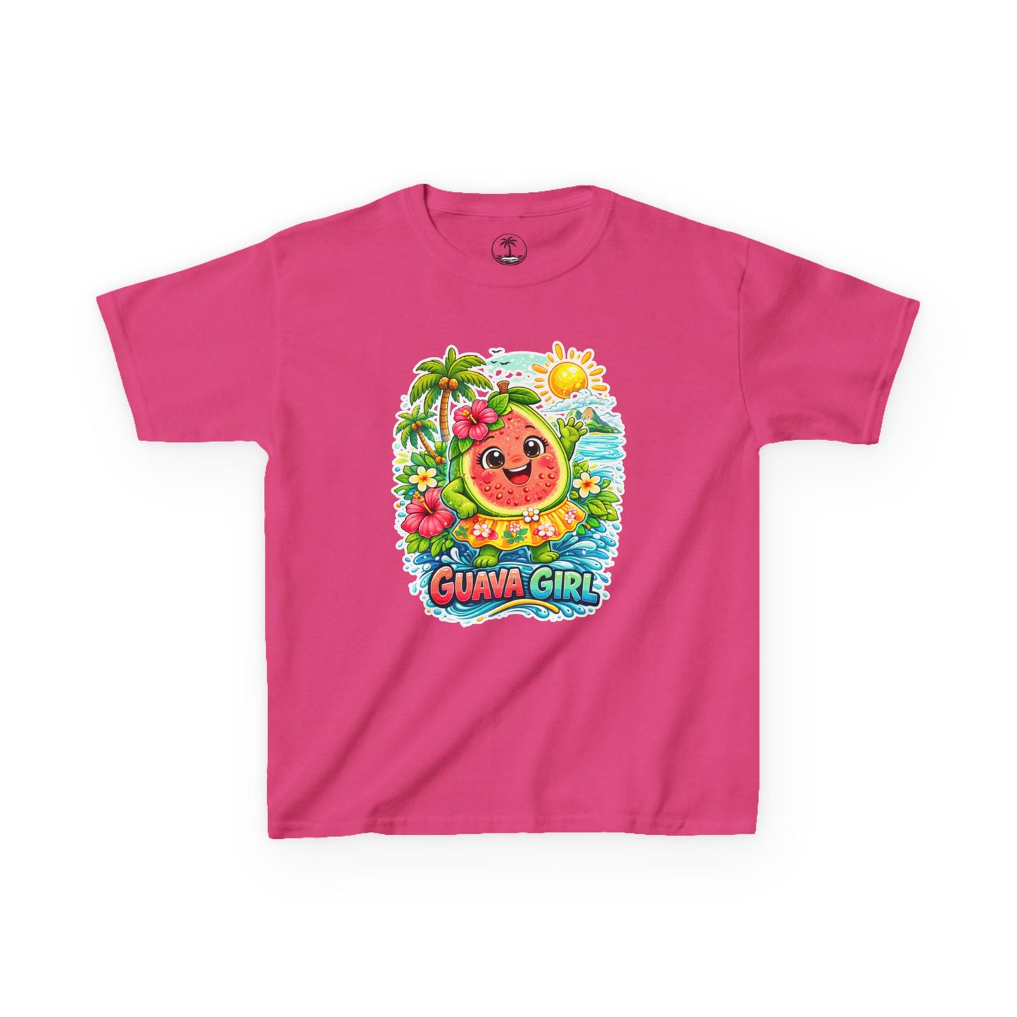 Kids T-Shirt — Cute 'Guava Girl' Tropical Fruit Cartoon Tee