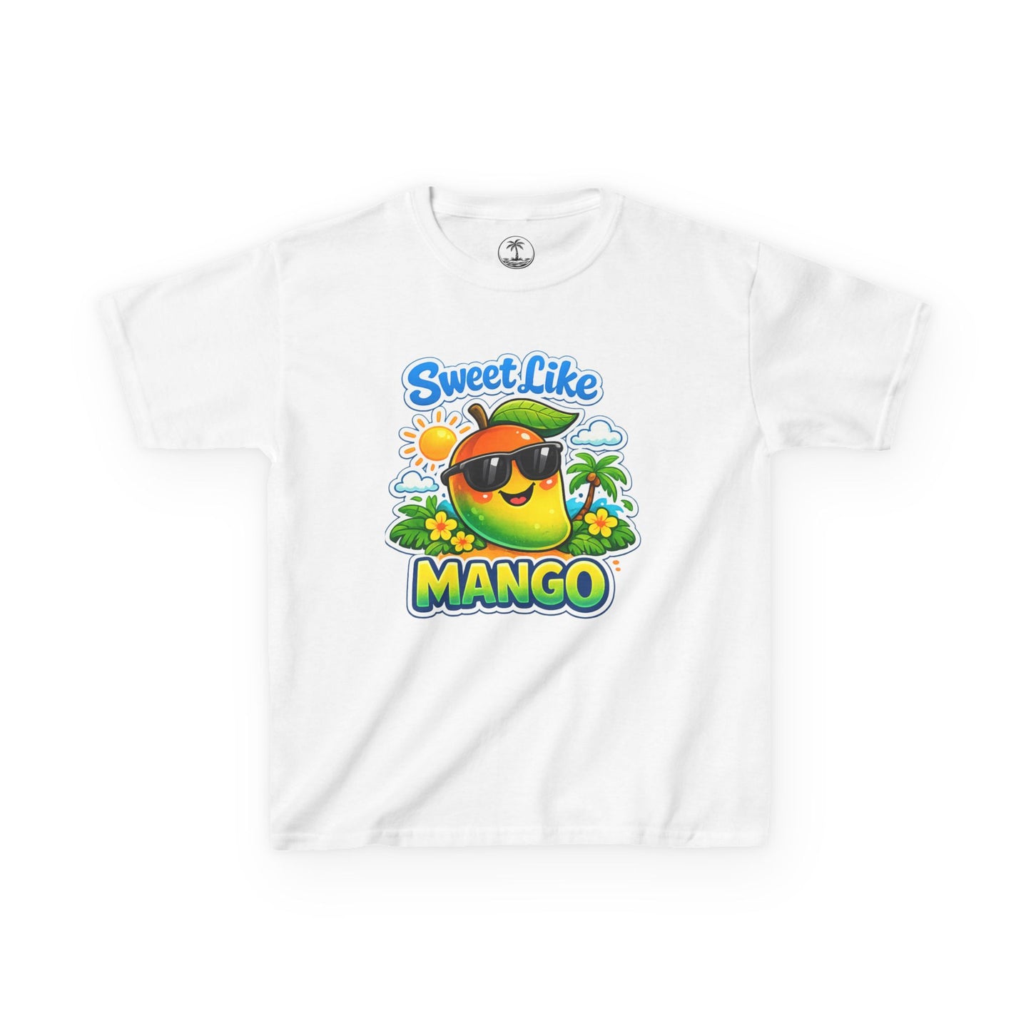 Sweet Like Mango Kids T-Shirt - Cute Sunglasses Mango Graphic Tee for Children