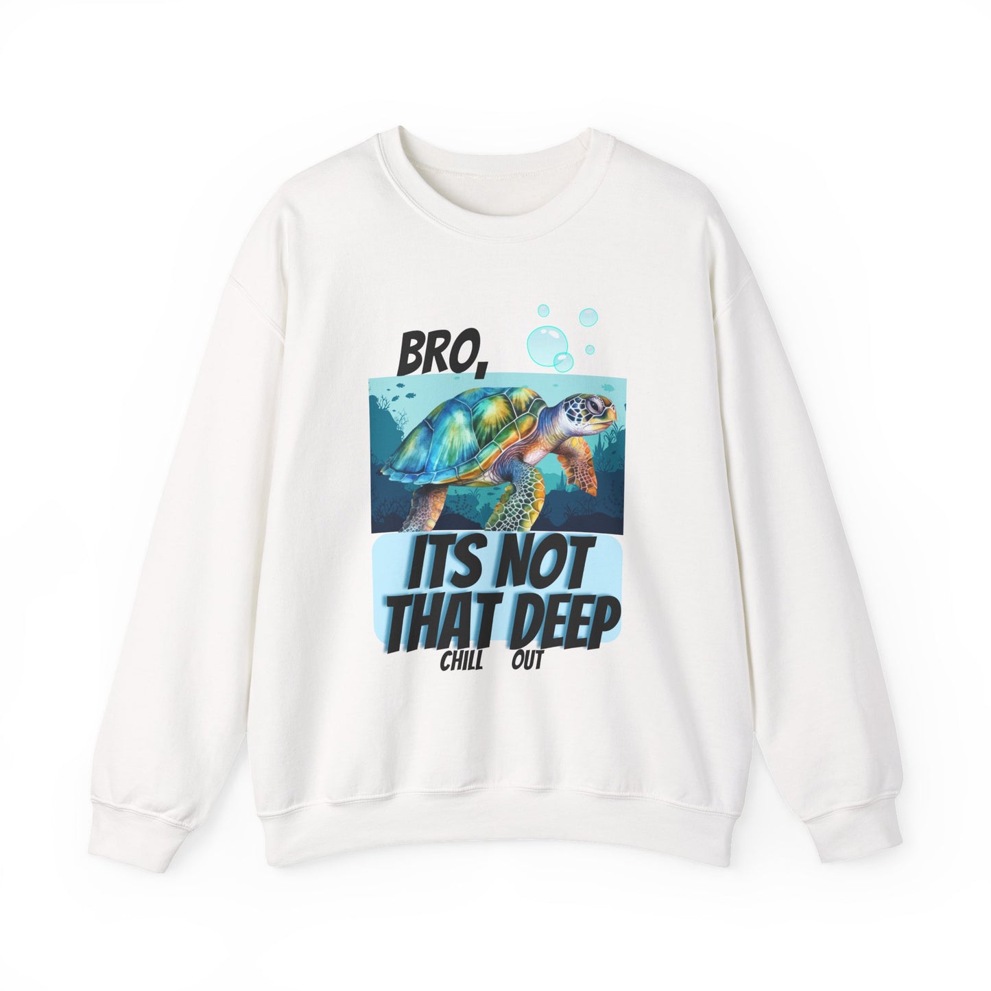 Blue Turtle It's Not That Deep Unisex Heavy Blend™ Crewneck Sweatshirt