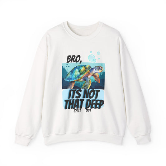 Blue Turtle It's Not That Deep Unisex Heavy Blend™ Crewneck Sweatshirt
