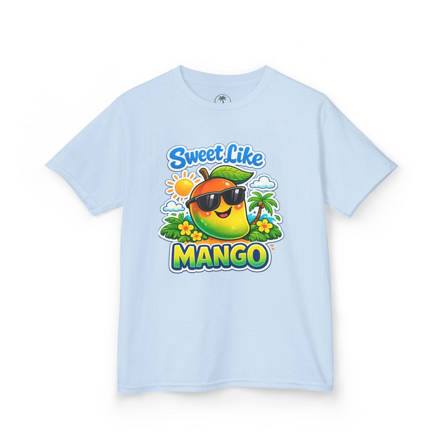 Sweet Like Mango Kids T-Shirt - Cute Sunglasses Mango Graphic Tee for Children