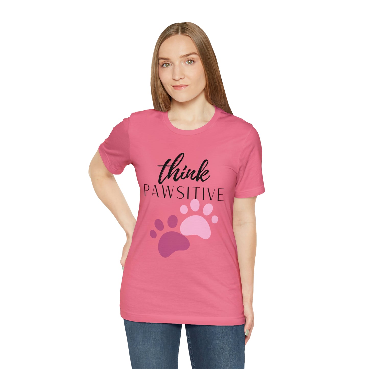 Think Pawsitive Unisex Jersey Short Sleeve Tee