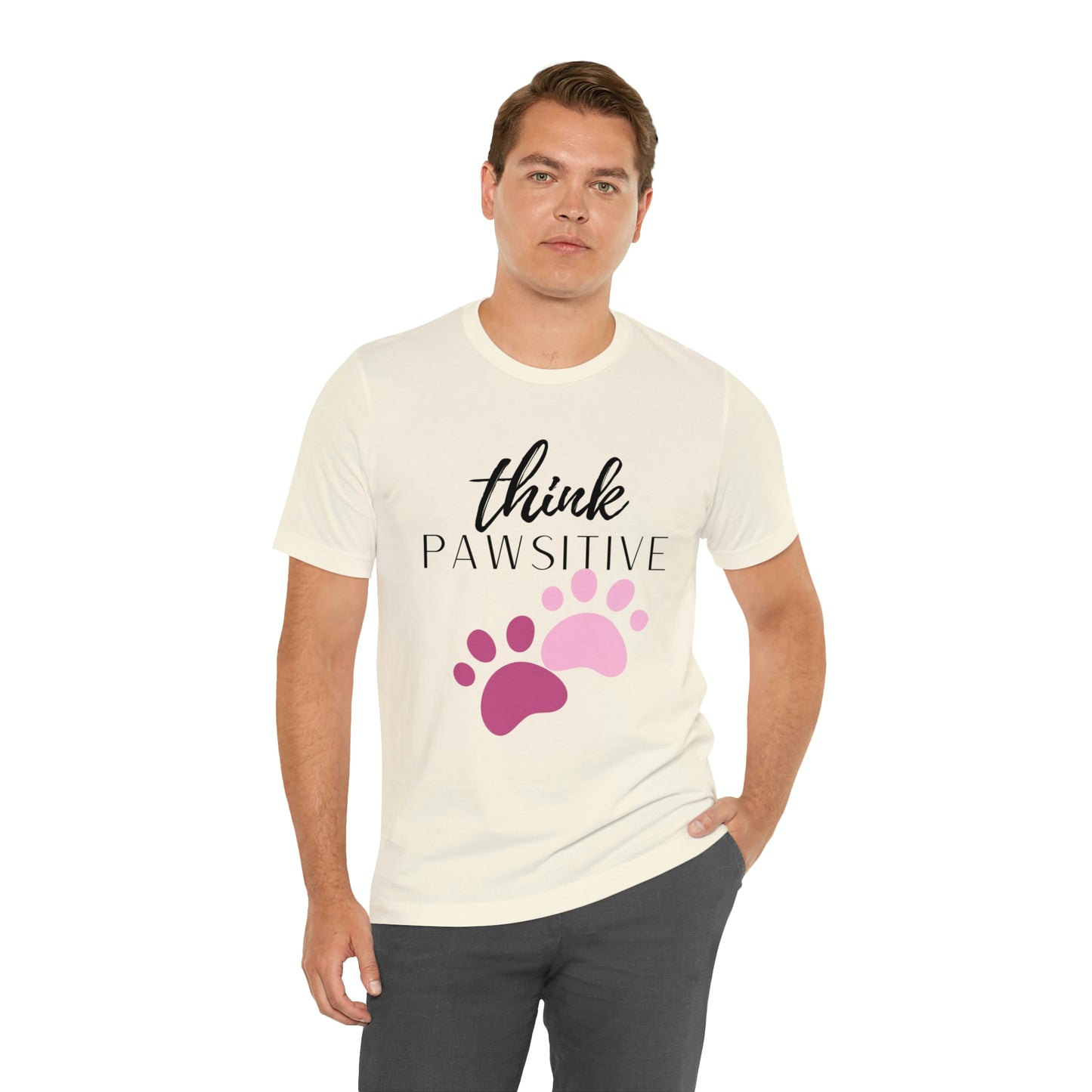 Think Pawsitive Unisex Jersey Short Sleeve Tee