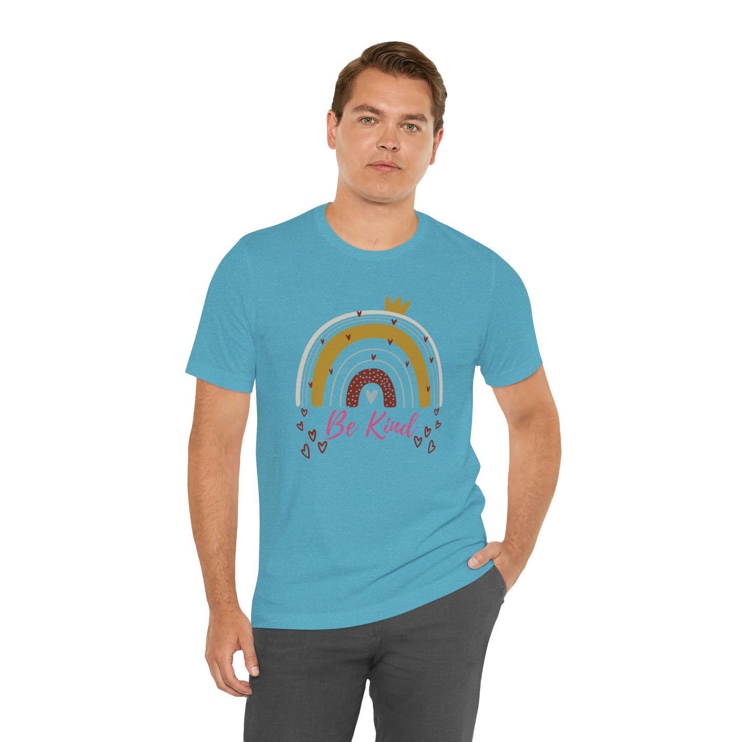Be Kind Aesthetic Rainbow Unisex Jersey Short Sleeve Tee
