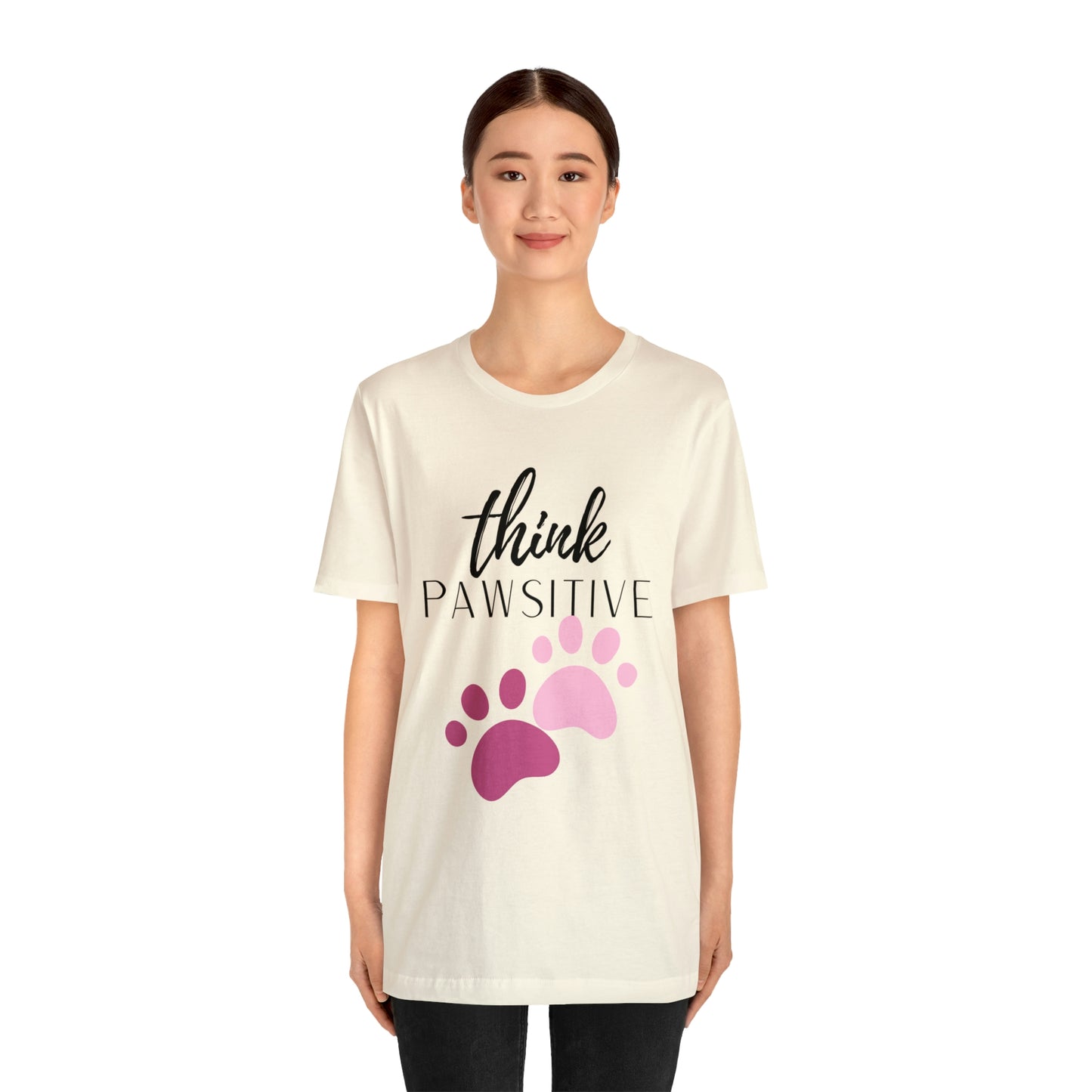 Think Pawsitive Unisex Jersey Short Sleeve Tee