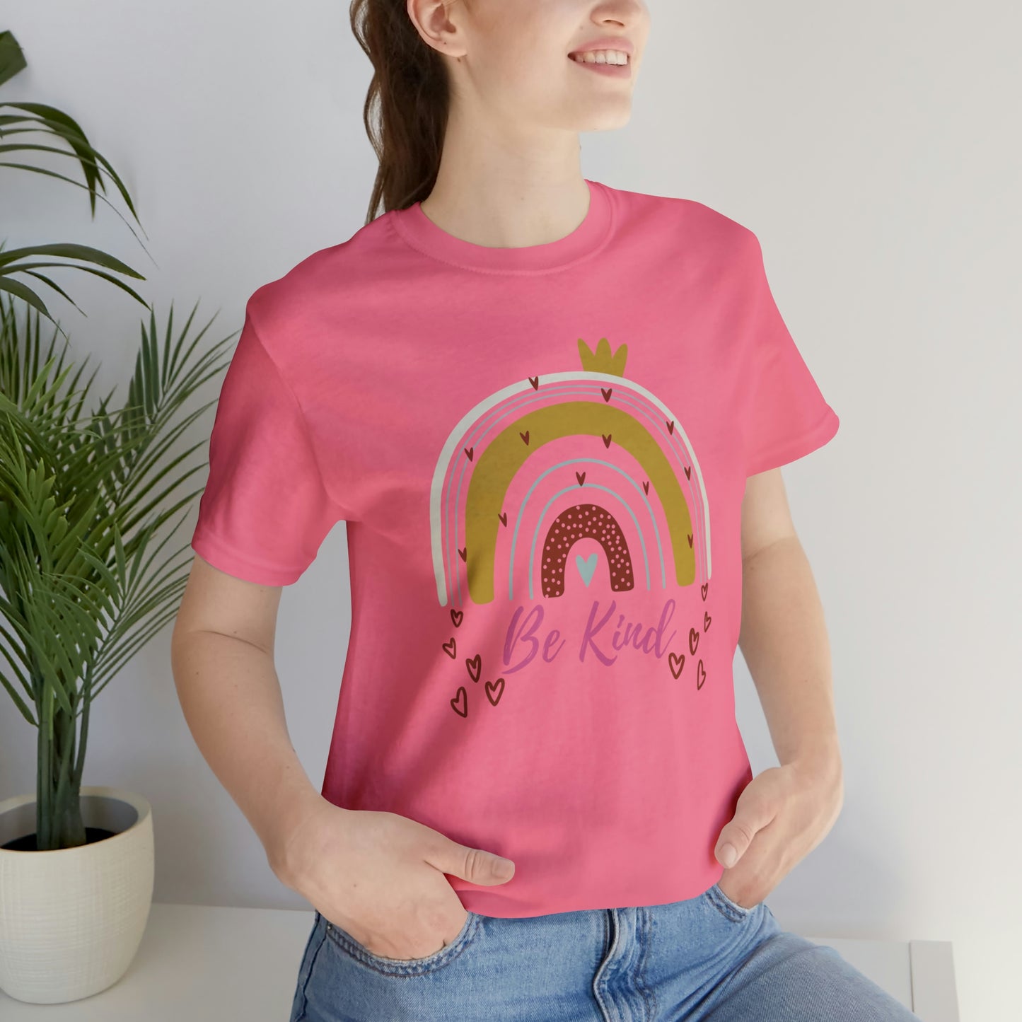 Be Kind Aesthetic Rainbow Unisex Jersey Short Sleeve Tee