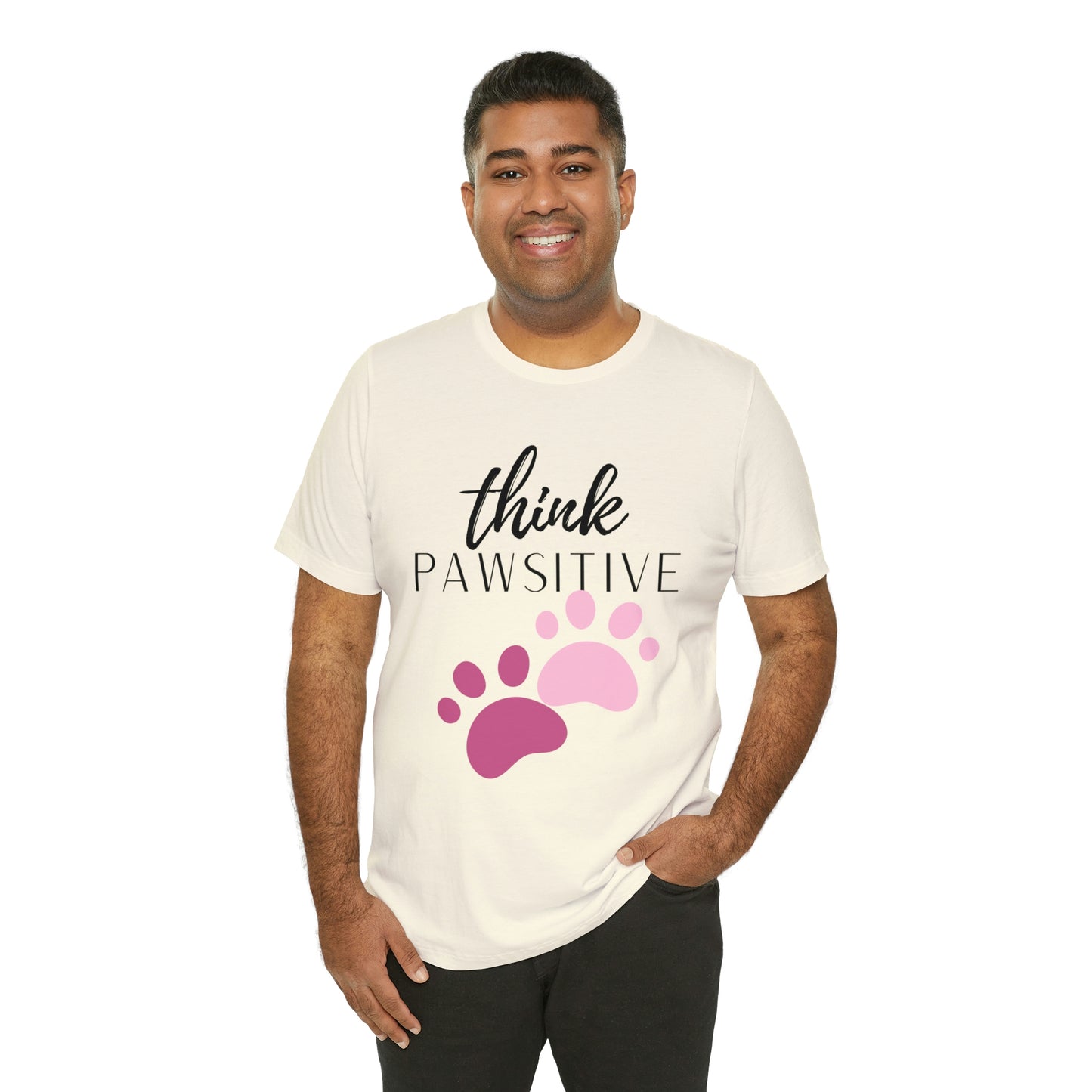 Think Pawsitive Unisex Jersey Short Sleeve Tee