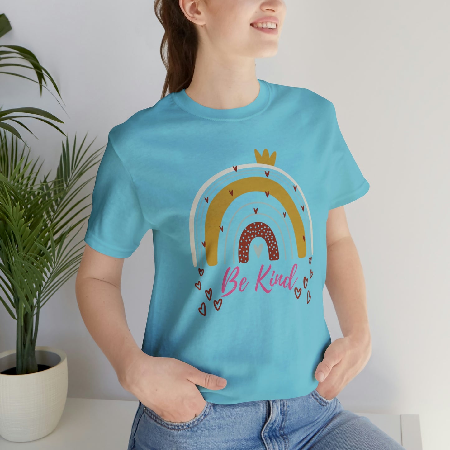 Be Kind Aesthetic Rainbow Unisex Jersey Short Sleeve Tee