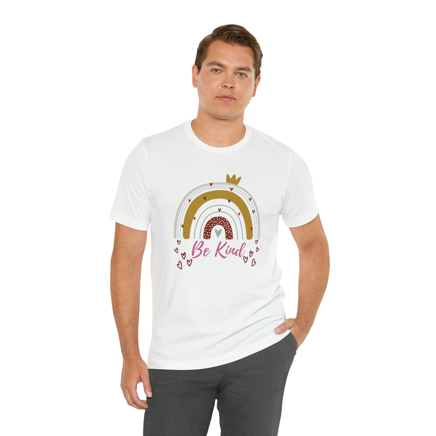 Be Kind Aesthetic Rainbow Unisex Jersey Short Sleeve Tee