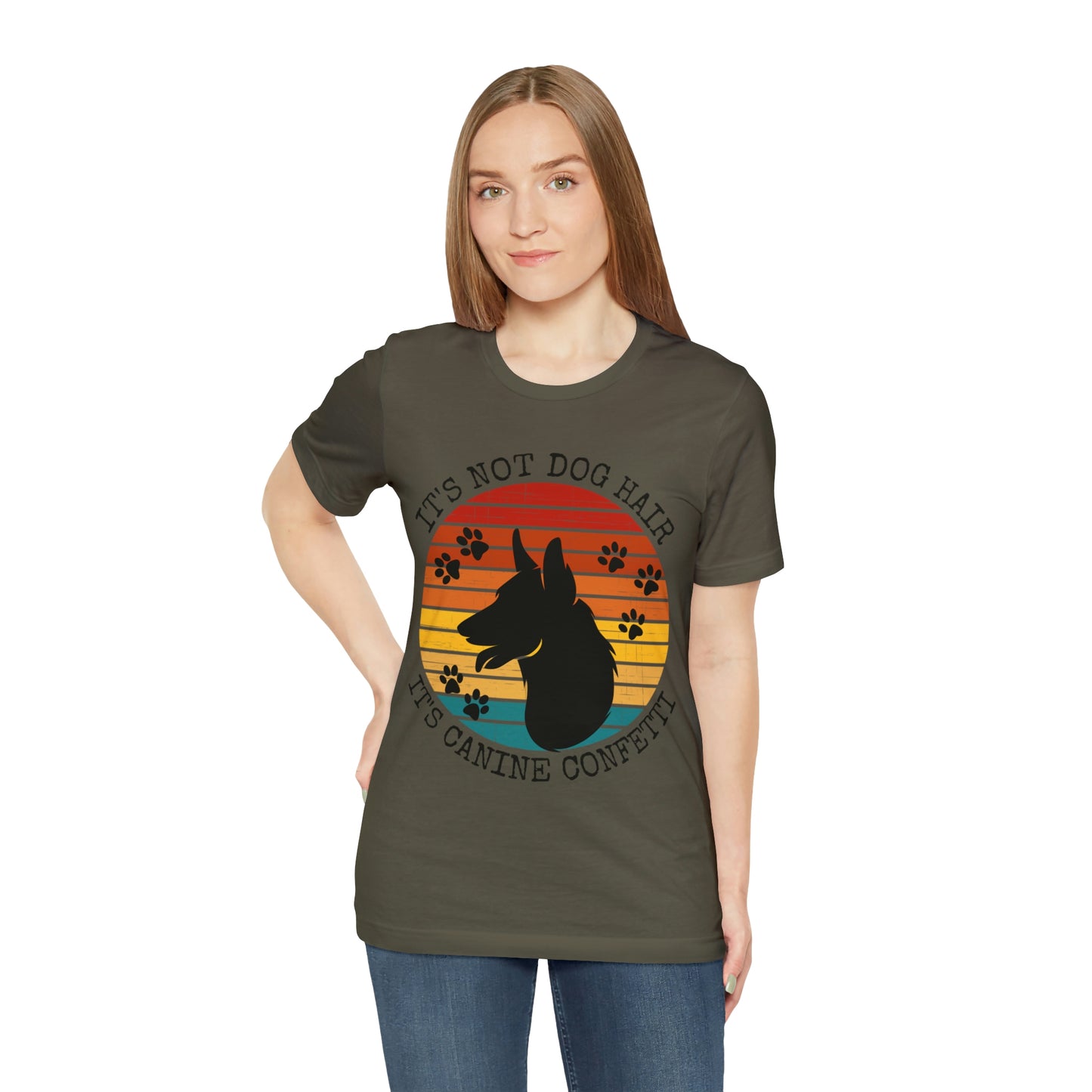 It's Not Dog Hair It's Canine Confetti Unisex Jersey Short Sleeve Tee