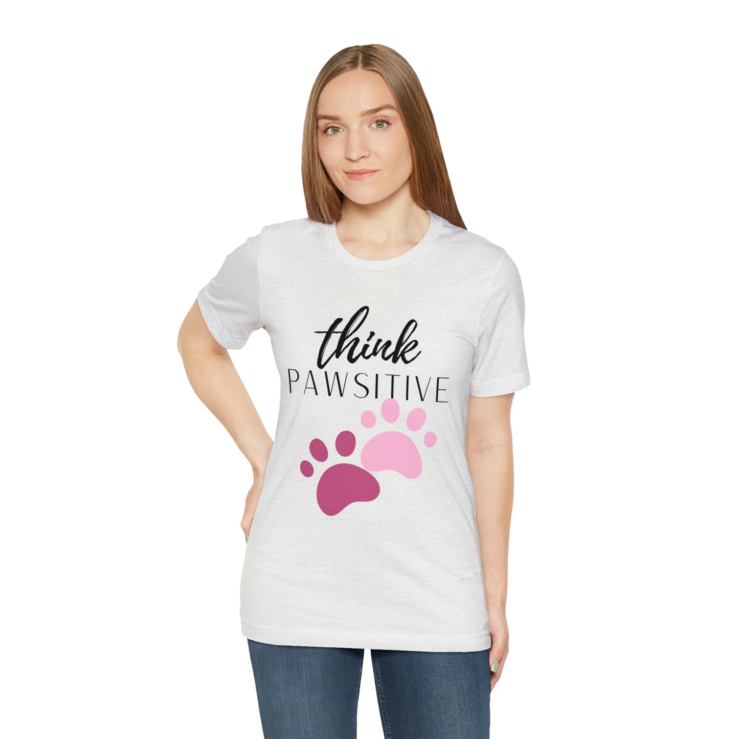 Think Pawsitive Unisex Jersey Short Sleeve Tee