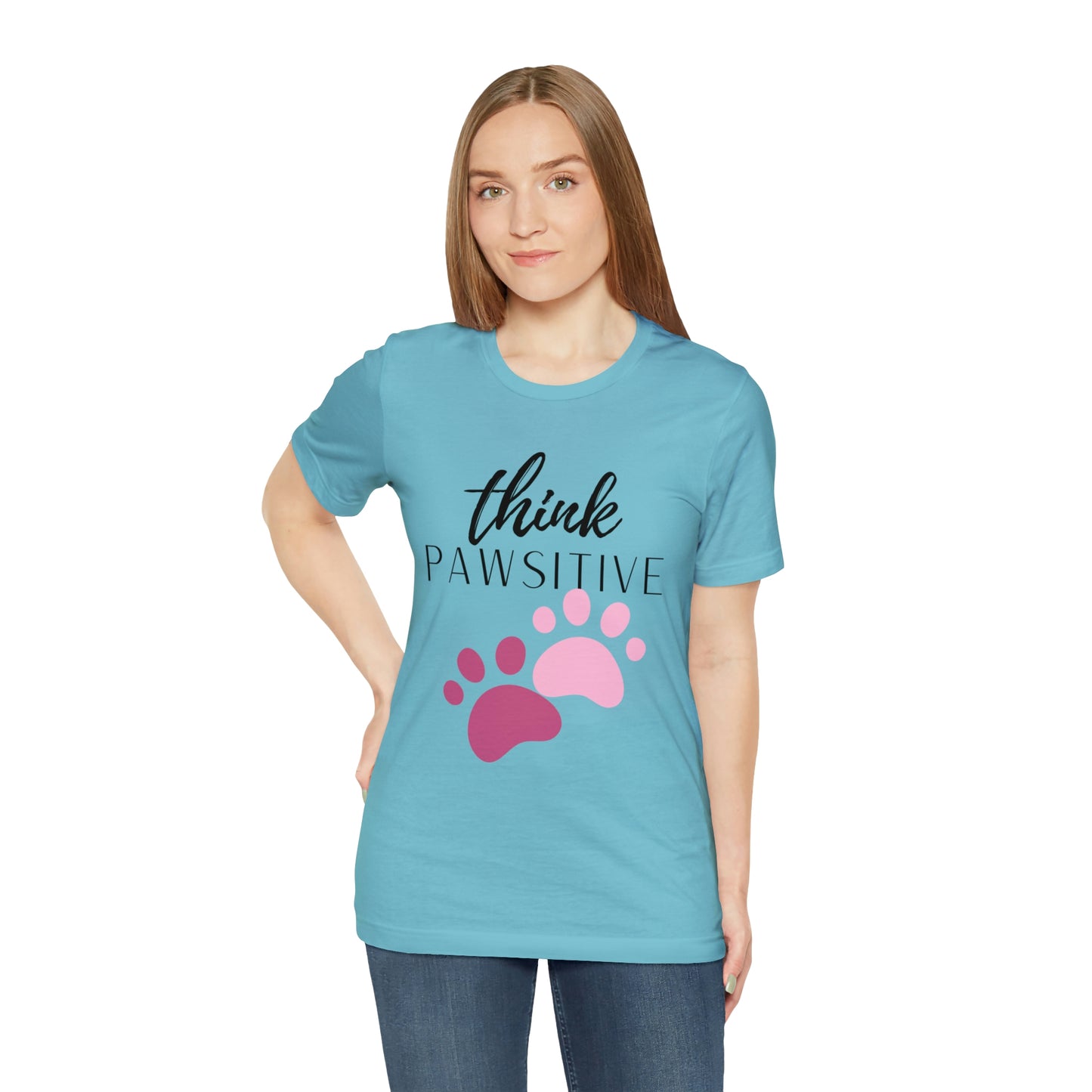 Think Pawsitive Unisex Jersey Short Sleeve Tee