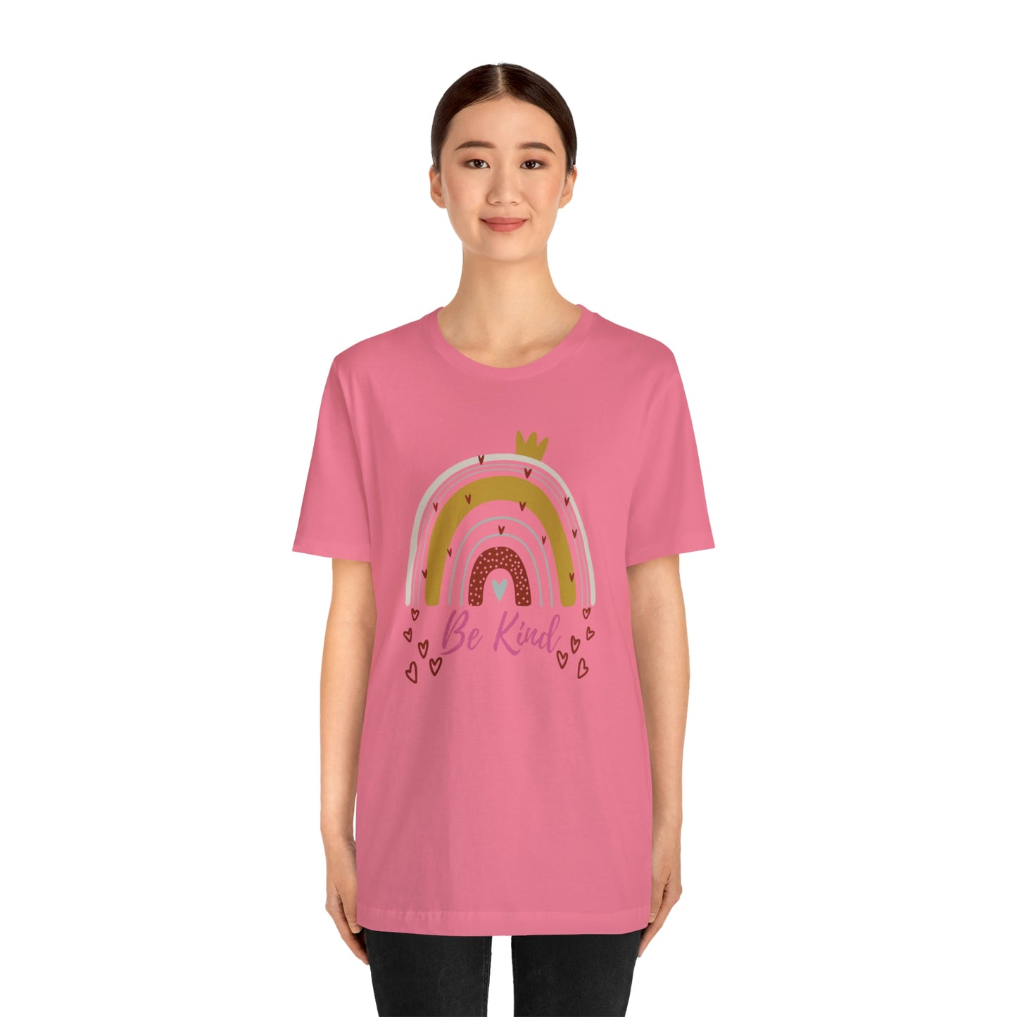 Be Kind Aesthetic Rainbow Unisex Jersey Short Sleeve Tee