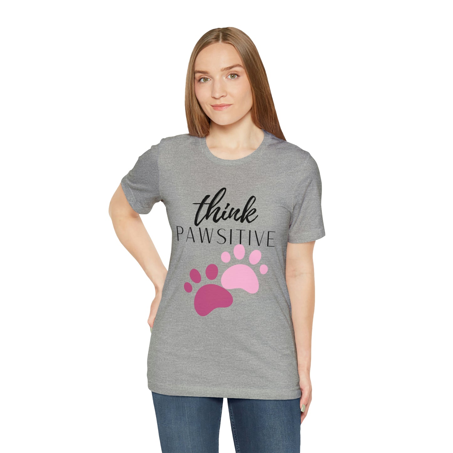 Think Pawsitive Unisex Jersey Short Sleeve Tee