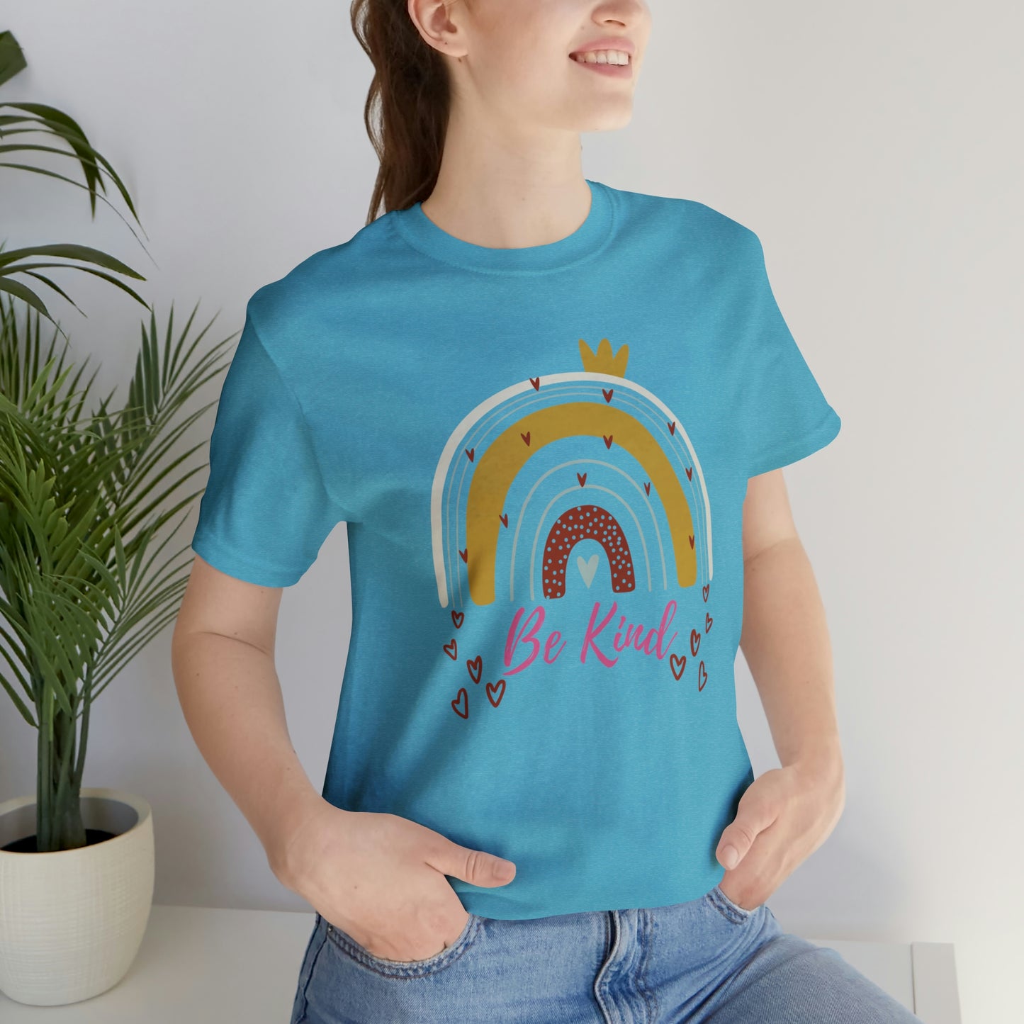 Be Kind Aesthetic Rainbow Unisex Jersey Short Sleeve Tee