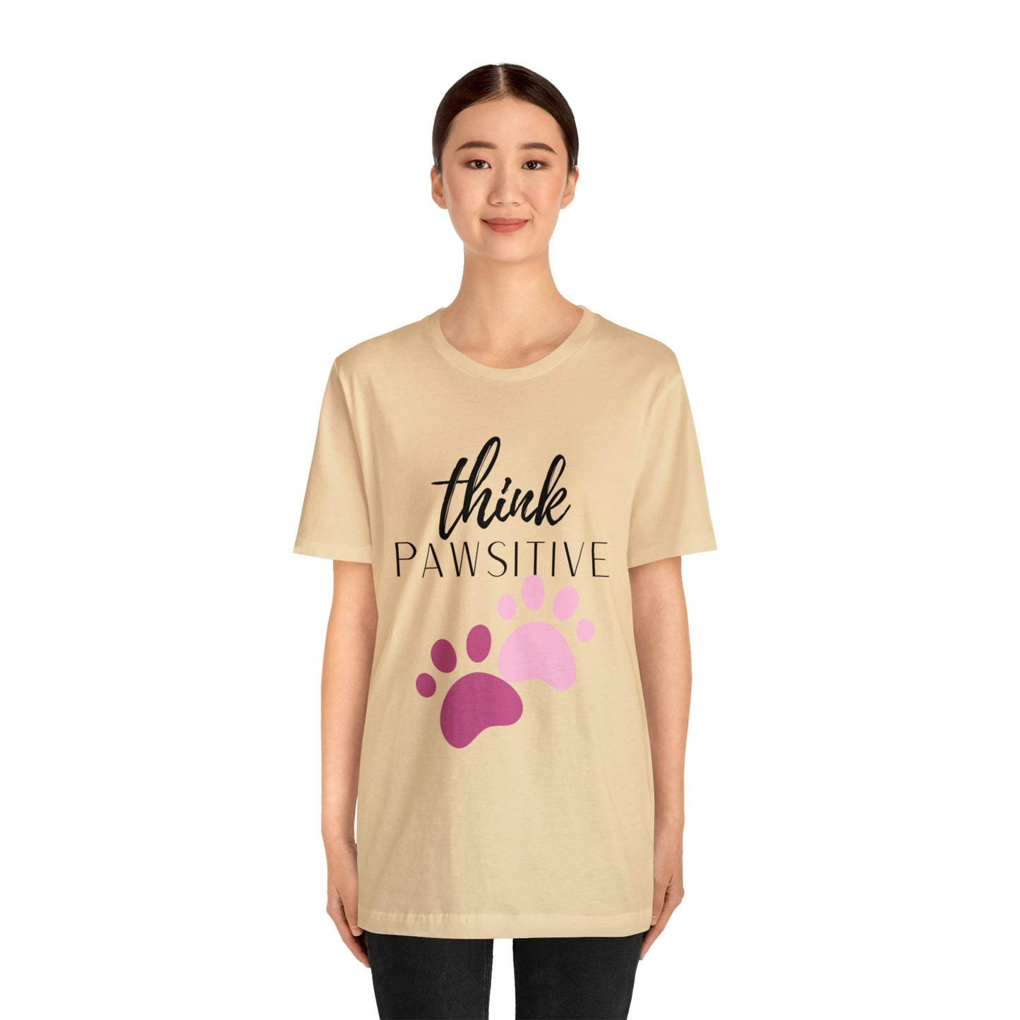 Think Pawsitive Unisex Jersey Short Sleeve Tee