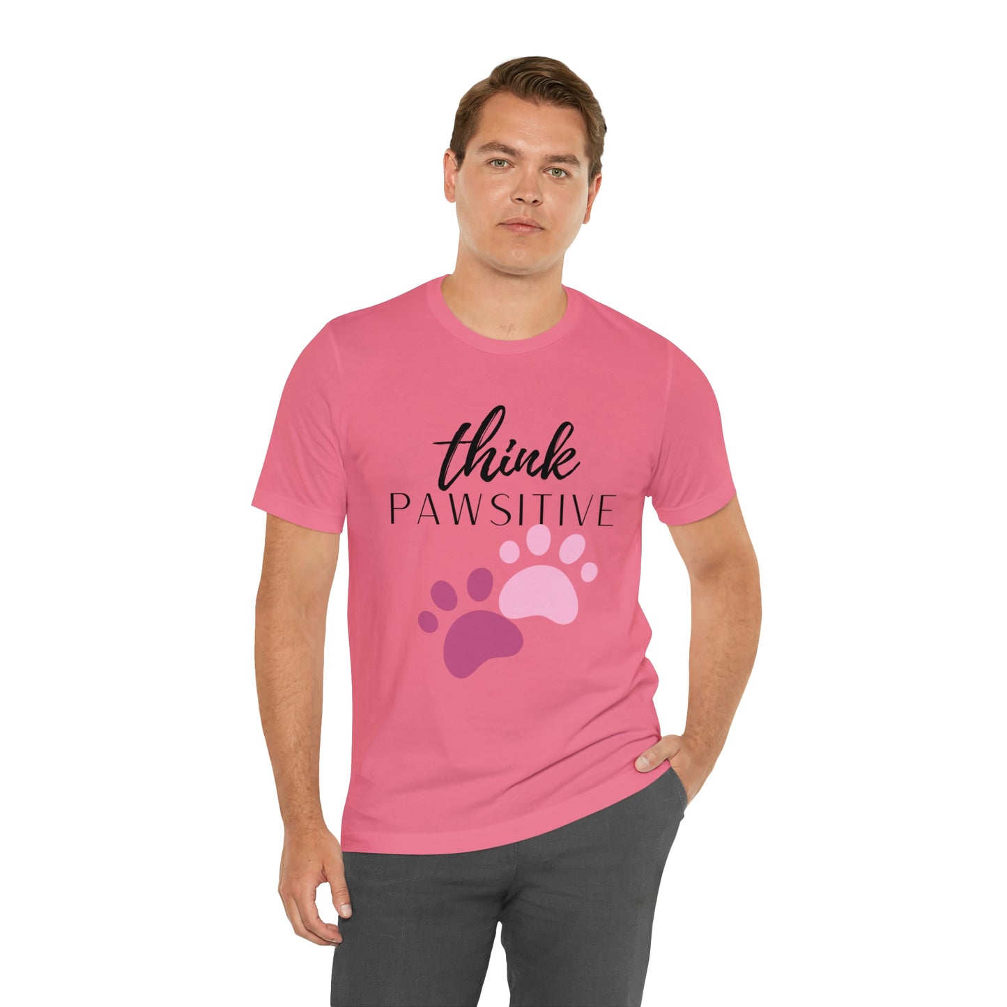 Think Pawsitive Unisex Jersey Short Sleeve Tee