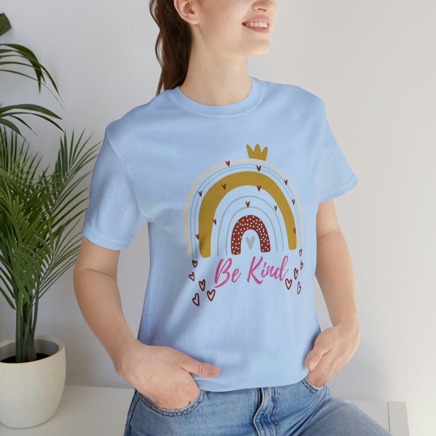 Be Kind Aesthetic Rainbow Unisex Jersey Short Sleeve Tee