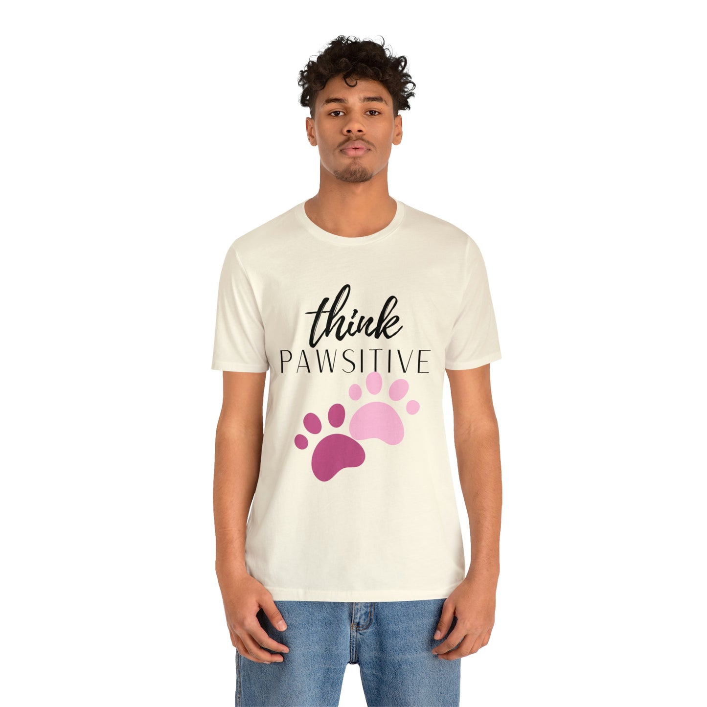 Think Pawsitive Unisex Jersey Short Sleeve Tee