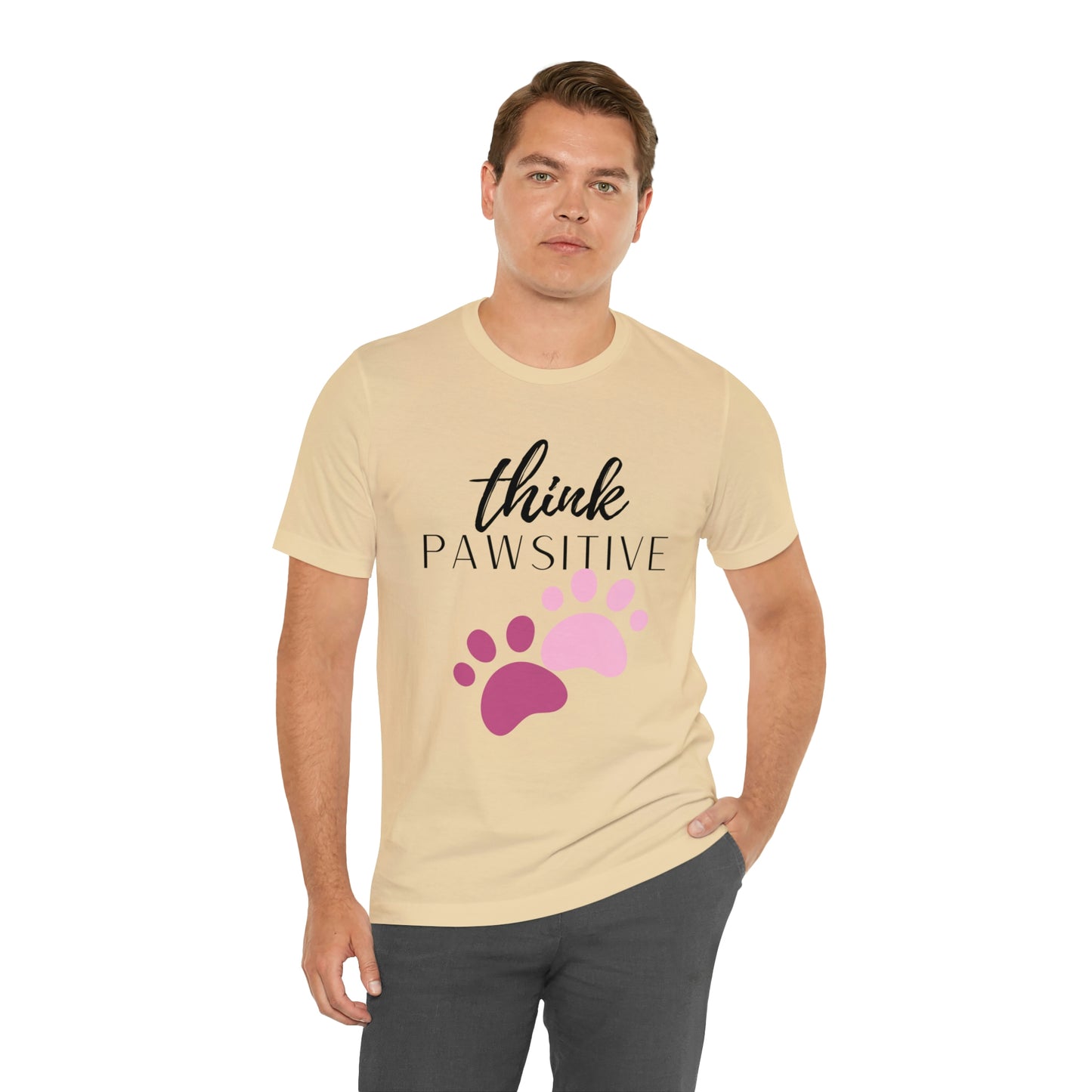 Think Pawsitive Unisex Jersey Short Sleeve Tee