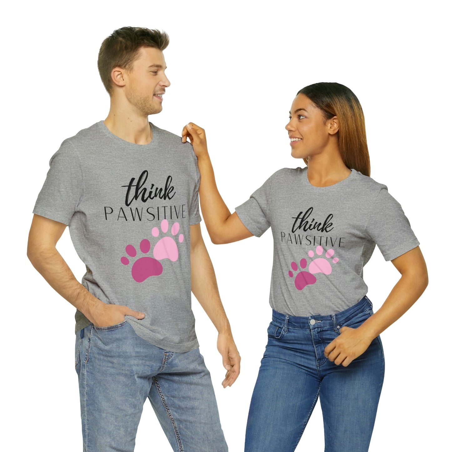 Think Pawsitive Unisex Jersey Short Sleeve Tee