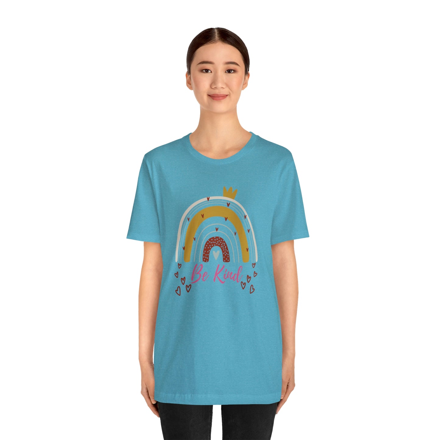 Be Kind Aesthetic Rainbow Unisex Jersey Short Sleeve Tee
