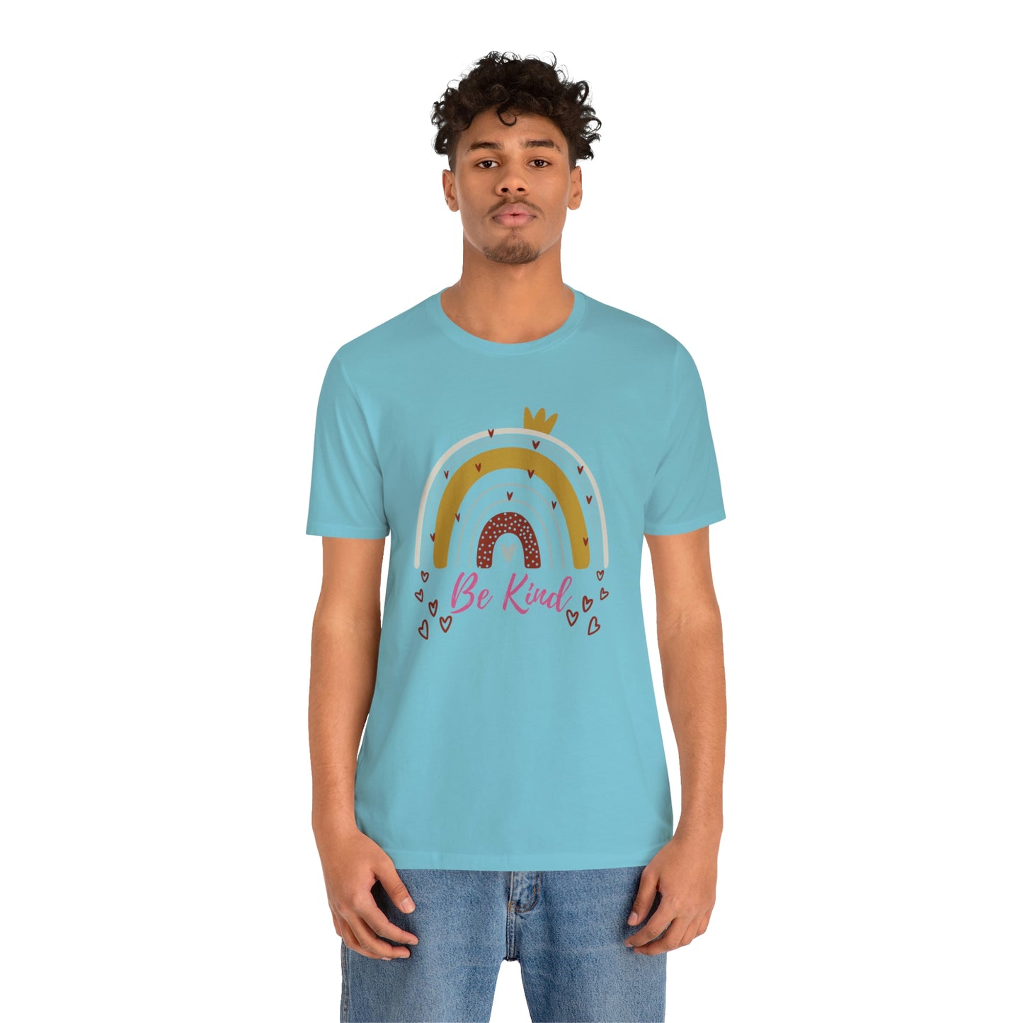 Be Kind Aesthetic Rainbow Unisex Jersey Short Sleeve Tee