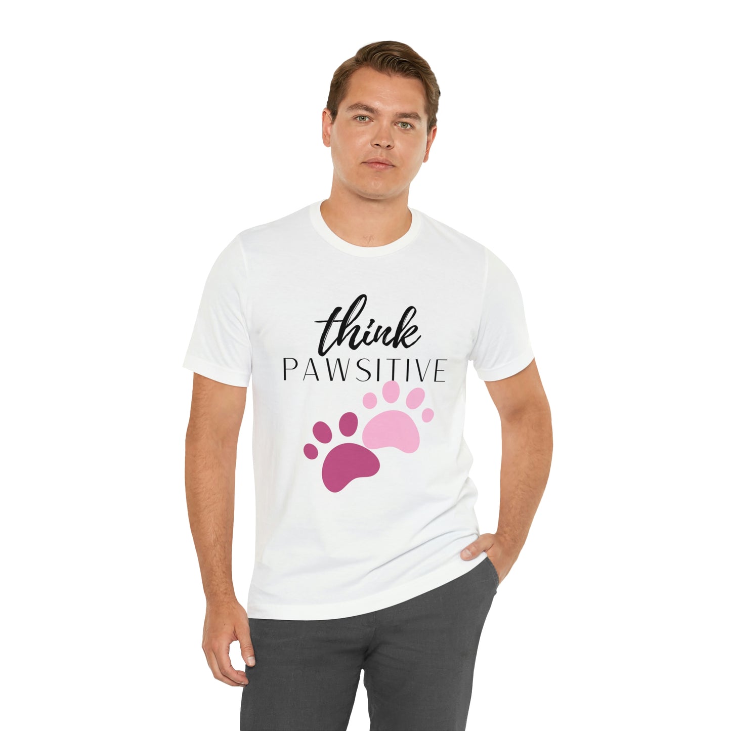 Think Pawsitive Unisex Jersey Short Sleeve Tee