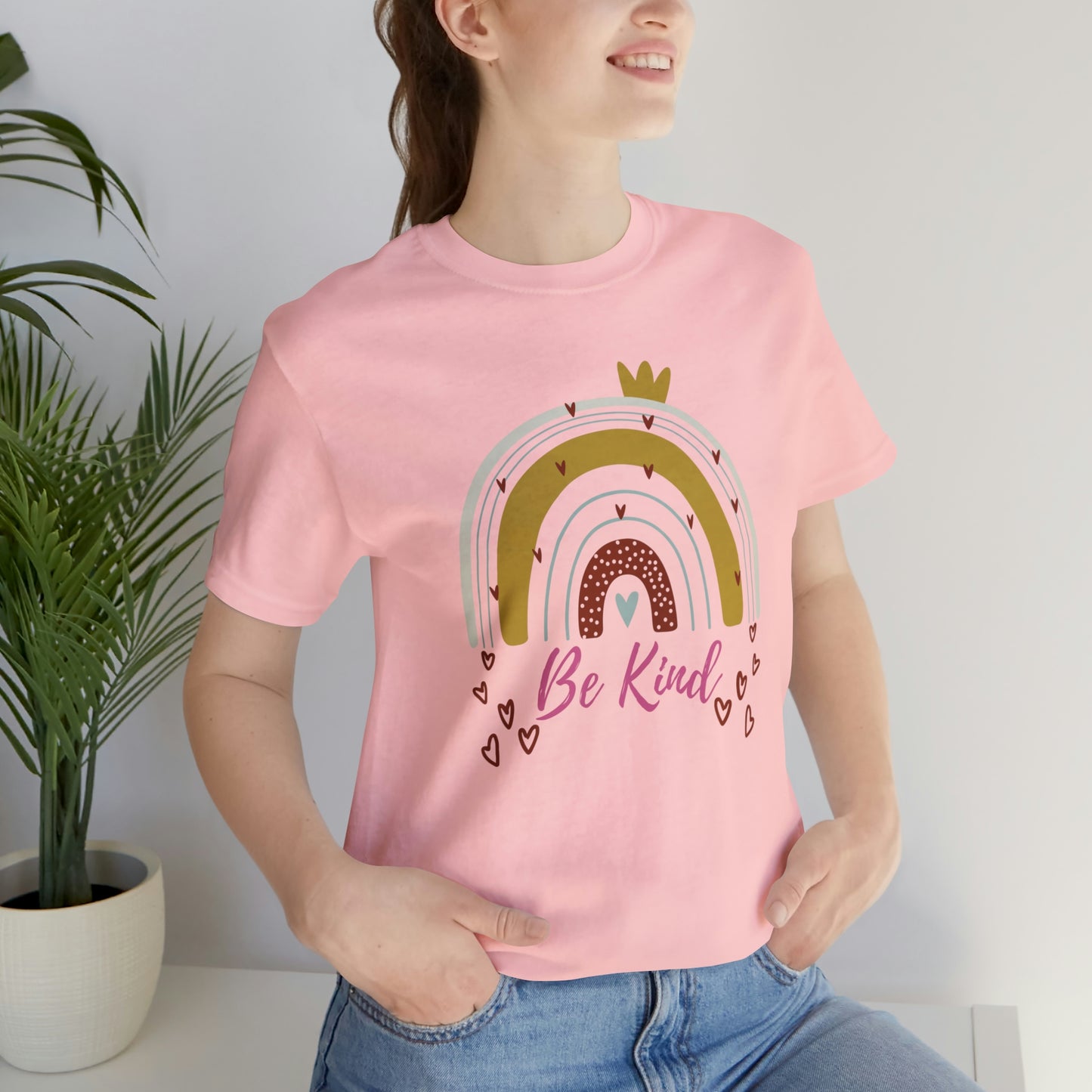 Be Kind Aesthetic Rainbow Unisex Jersey Short Sleeve Tee