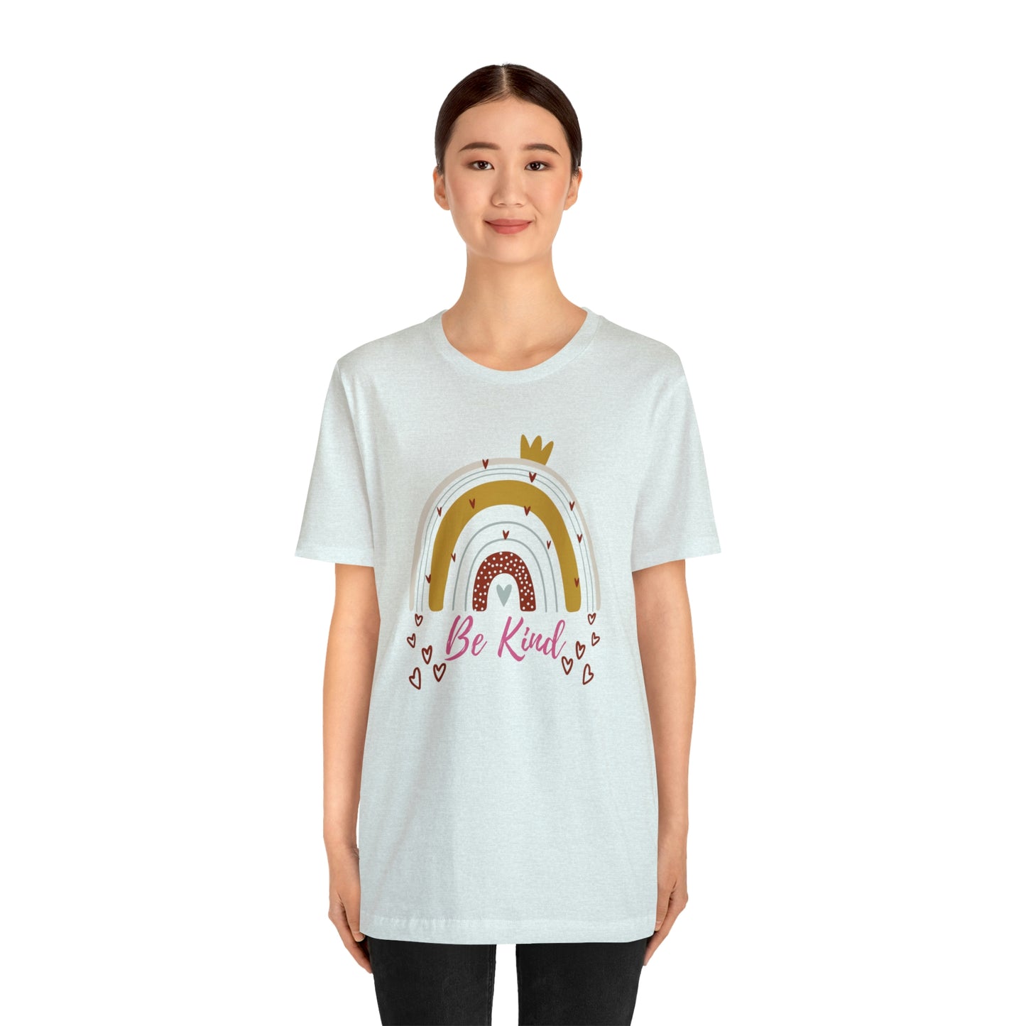 Be Kind Aesthetic Rainbow Unisex Jersey Short Sleeve Tee
