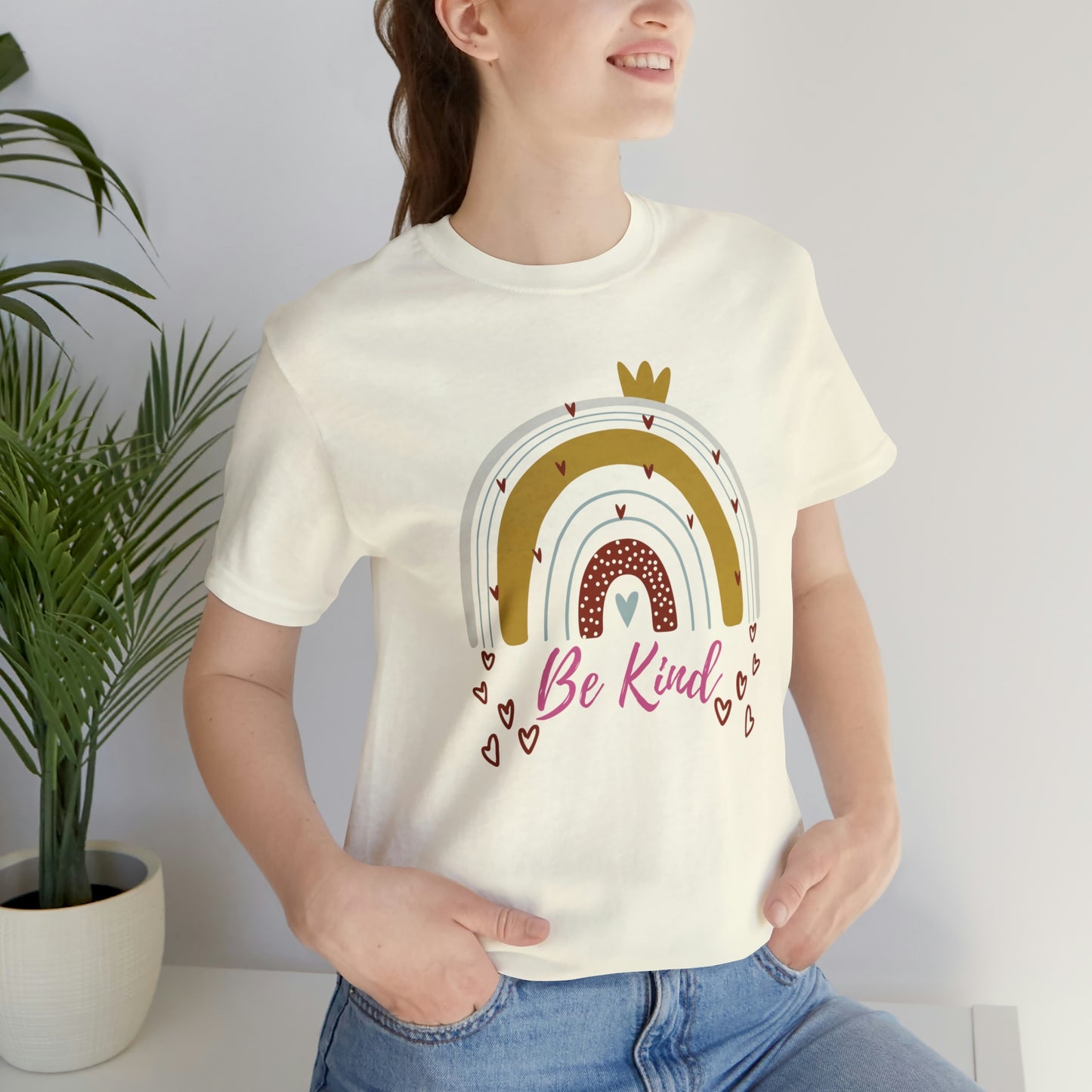 Be Kind Aesthetic Rainbow Unisex Jersey Short Sleeve Tee