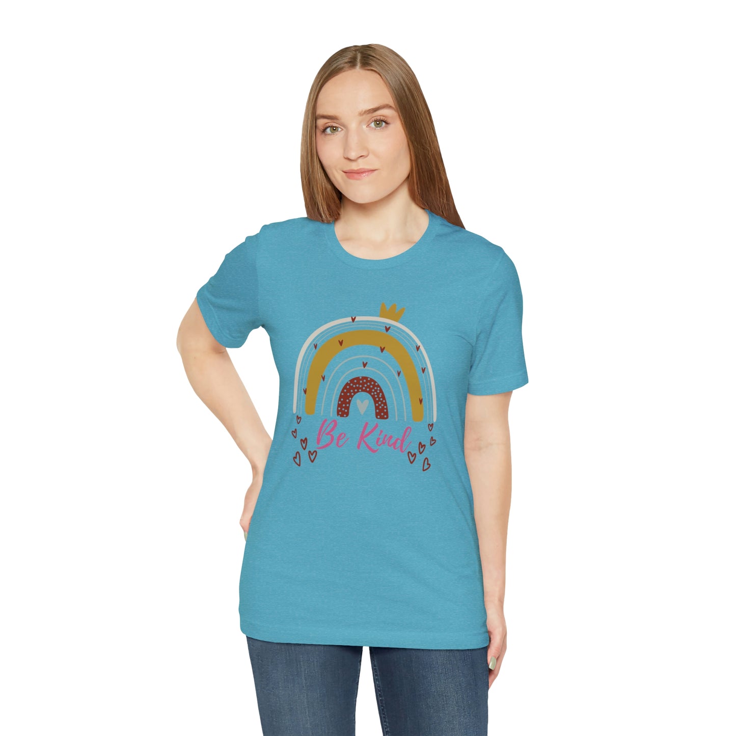 Be Kind Aesthetic Rainbow Unisex Jersey Short Sleeve Tee
