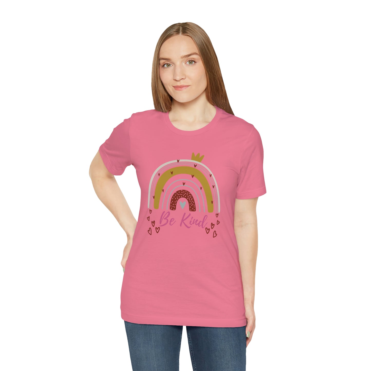Be Kind Aesthetic Rainbow Unisex Jersey Short Sleeve Tee