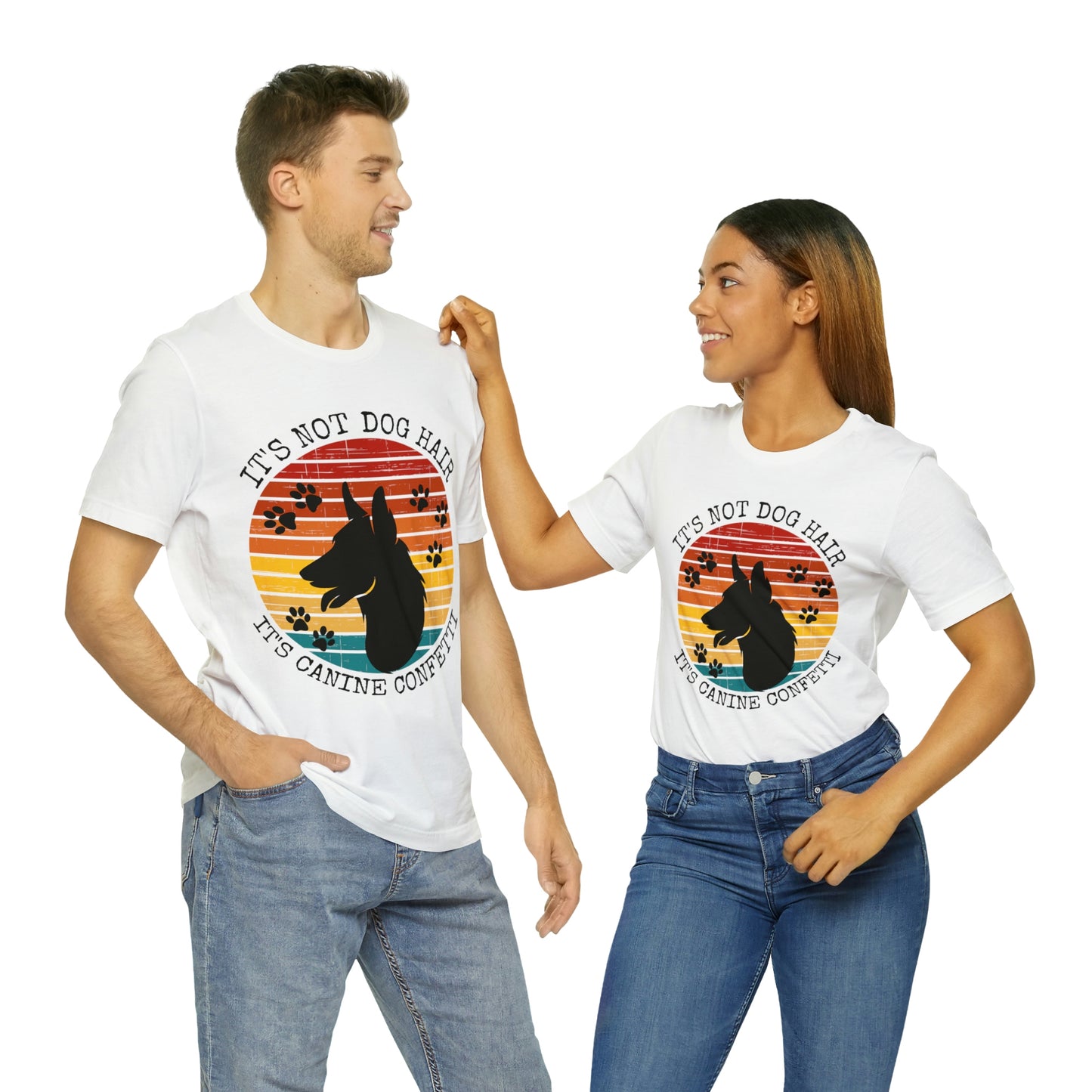 It's Not Dog Hair It's Canine Confetti Unisex Jersey Short Sleeve Tee