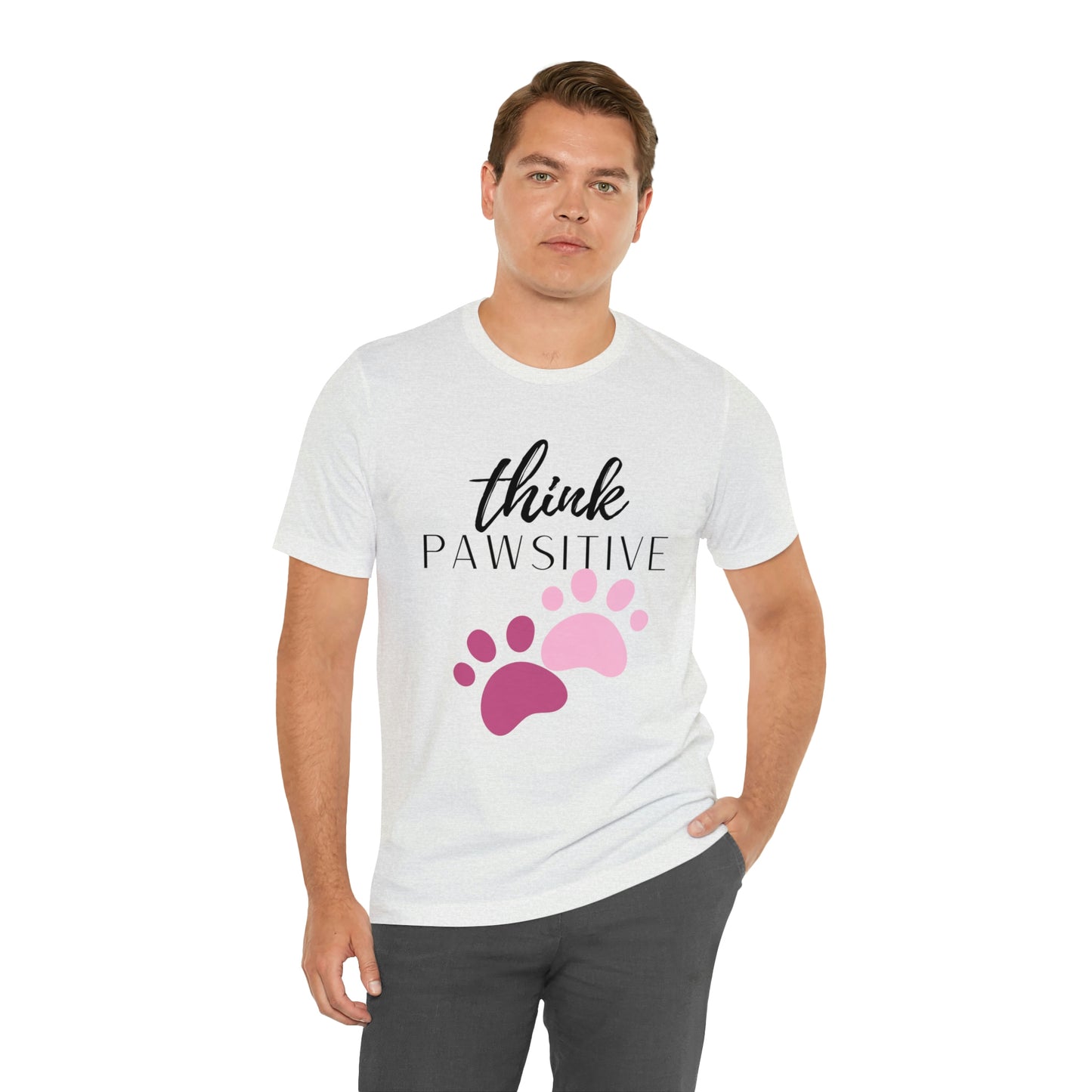 Think Pawsitive Unisex Jersey Short Sleeve Tee