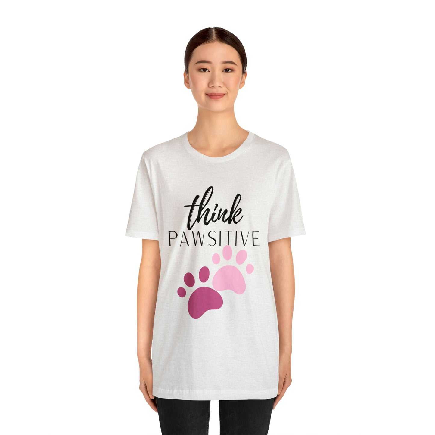 Think Pawsitive Unisex Jersey Short Sleeve Tee