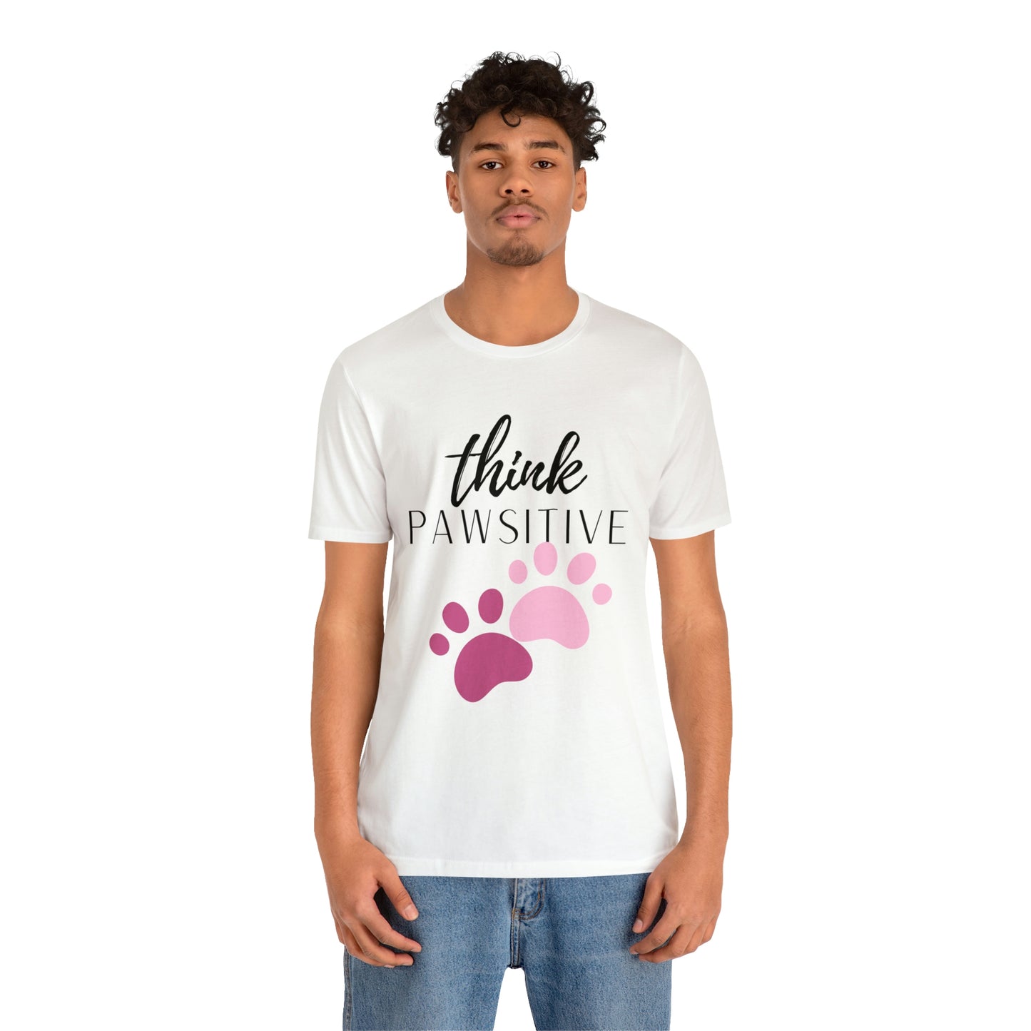 Think Pawsitive Unisex Jersey Short Sleeve Tee