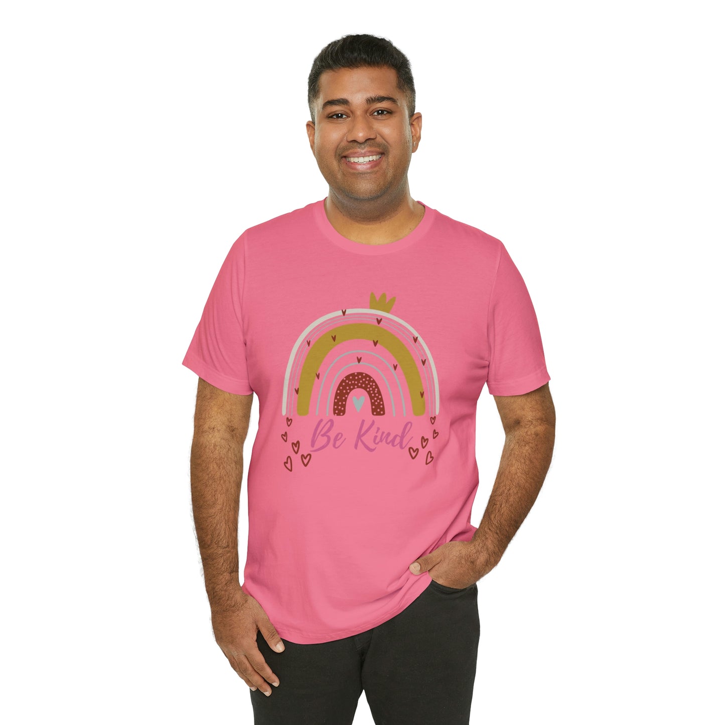 Be Kind Aesthetic Rainbow Unisex Jersey Short Sleeve Tee