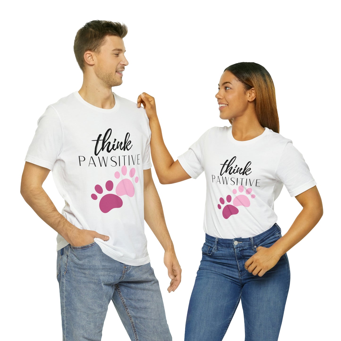 Think Pawsitive Unisex Jersey Short Sleeve Tee