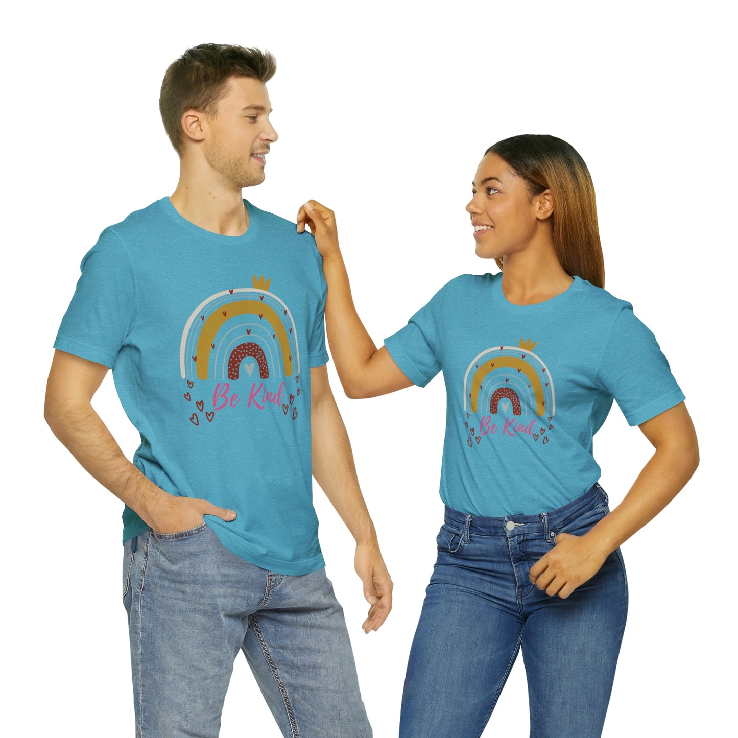 Be Kind Aesthetic Rainbow Unisex Jersey Short Sleeve Tee