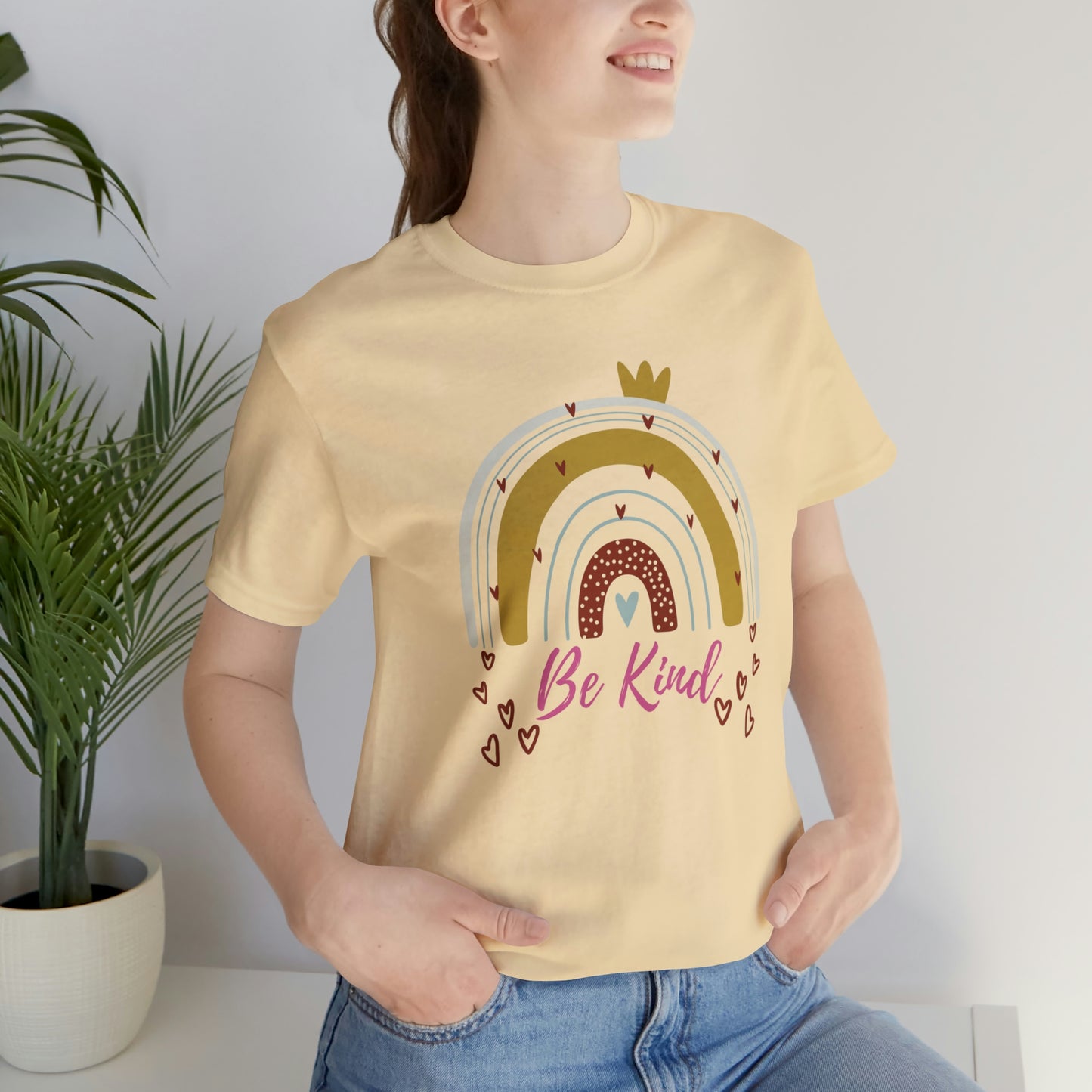 Be Kind Aesthetic Rainbow Unisex Jersey Short Sleeve Tee