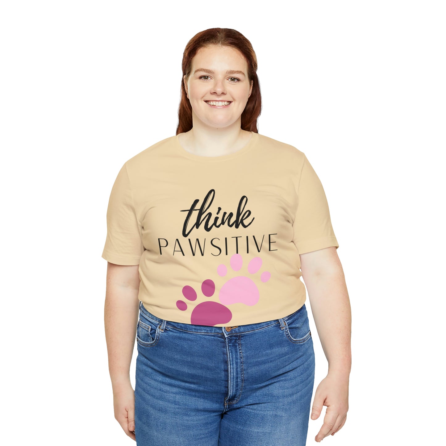 Think Pawsitive Unisex Jersey Short Sleeve Tee