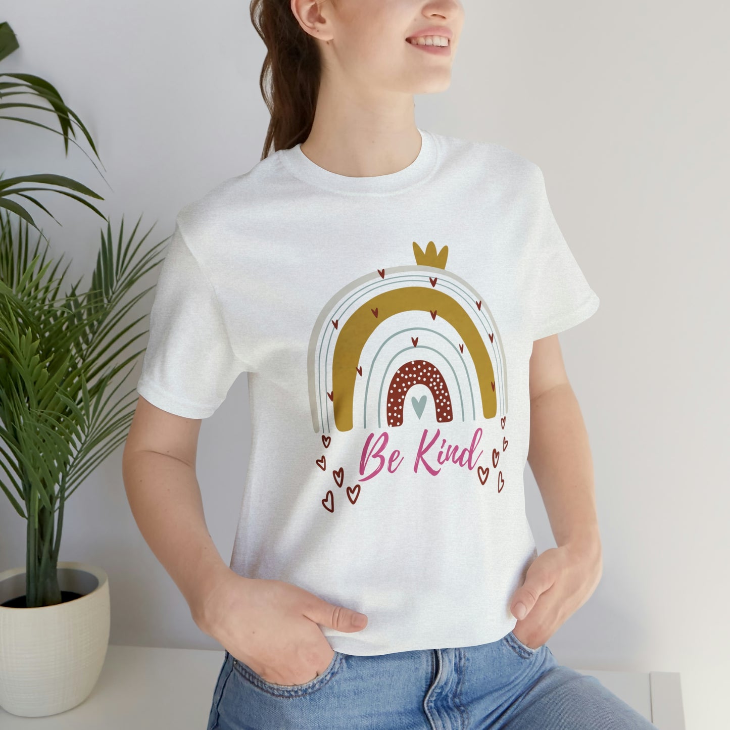 Be Kind Aesthetic Rainbow Unisex Jersey Short Sleeve Tee