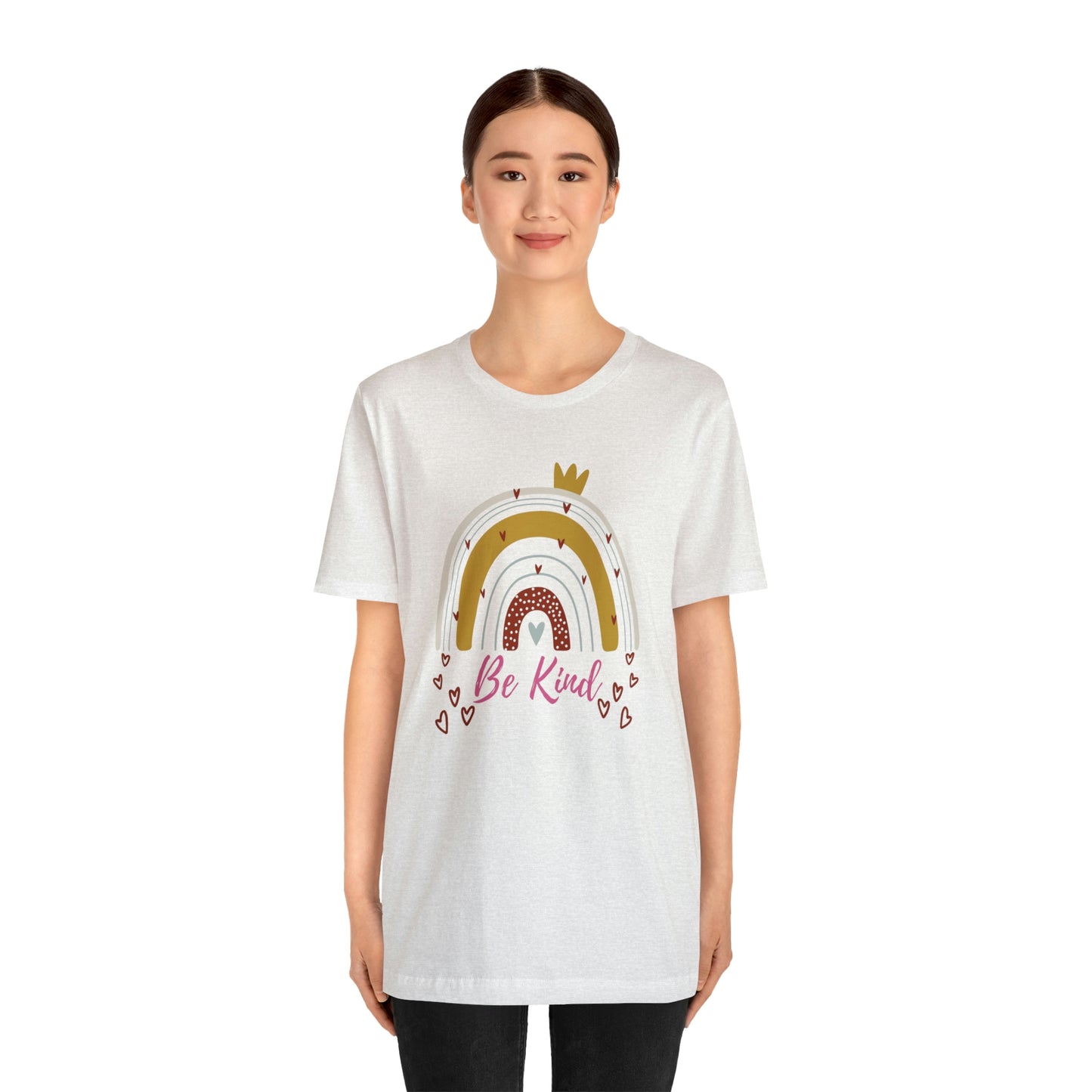 Be Kind Aesthetic Rainbow Unisex Jersey Short Sleeve Tee