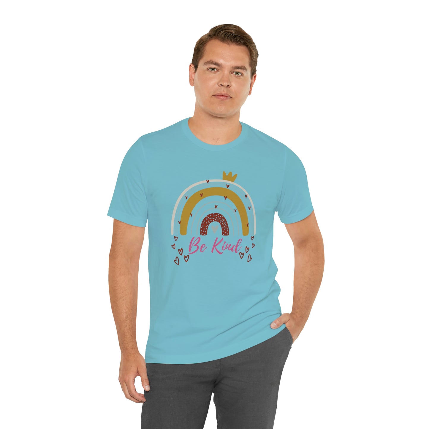 Be Kind Aesthetic Rainbow Unisex Jersey Short Sleeve Tee