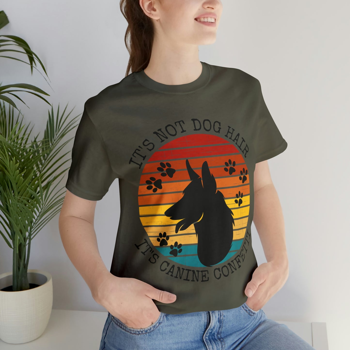 It's Not Dog Hair It's Canine Confetti Unisex Jersey Short Sleeve Tee