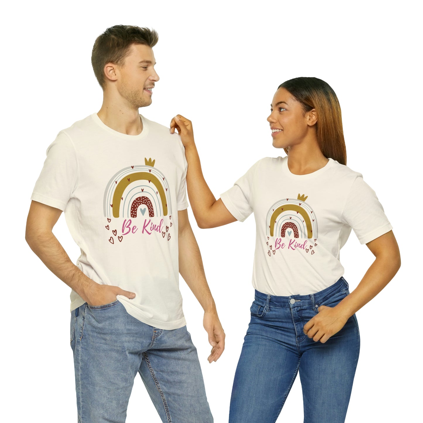 Be Kind Aesthetic Rainbow Unisex Jersey Short Sleeve Tee