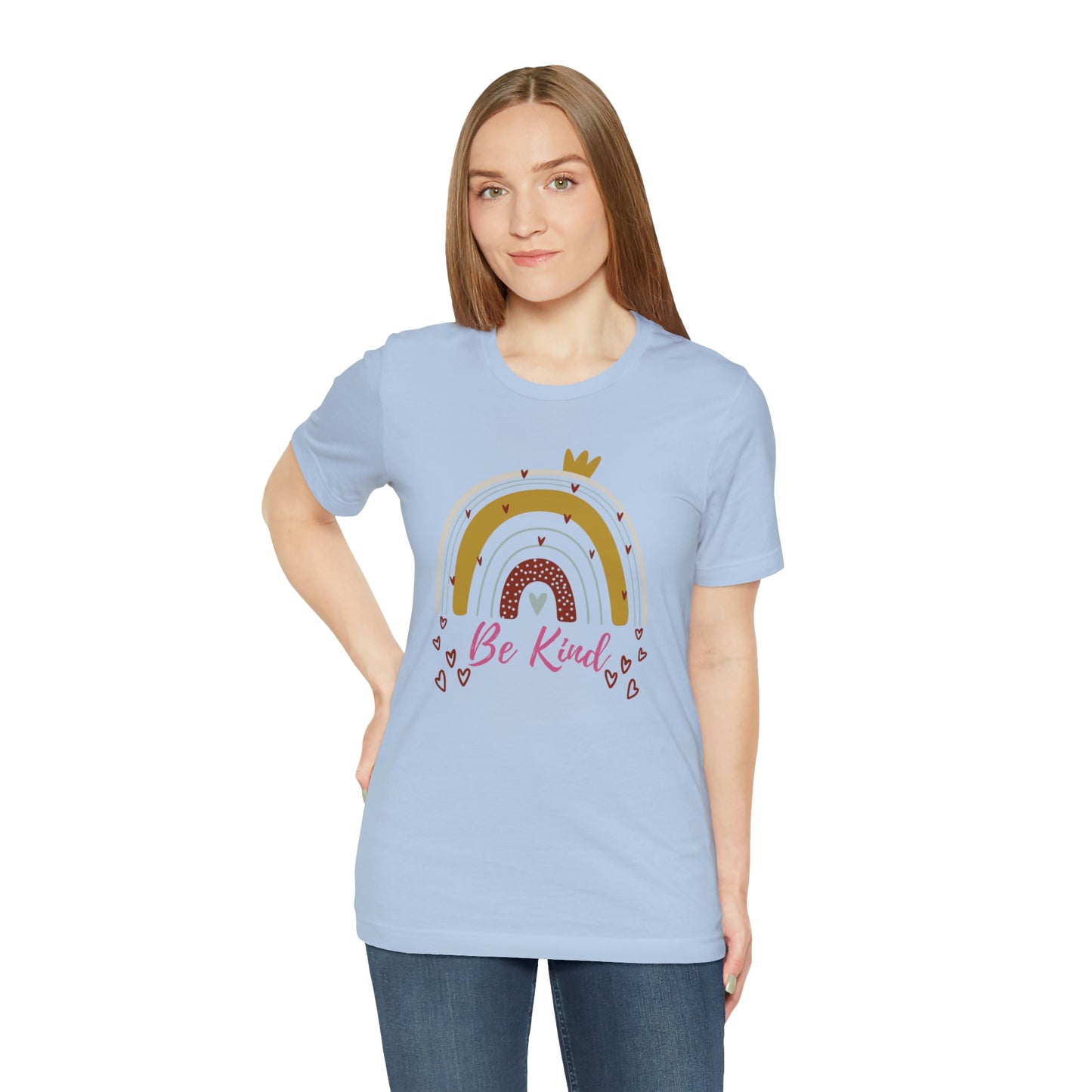 Be Kind Aesthetic Rainbow Unisex Jersey Short Sleeve Tee