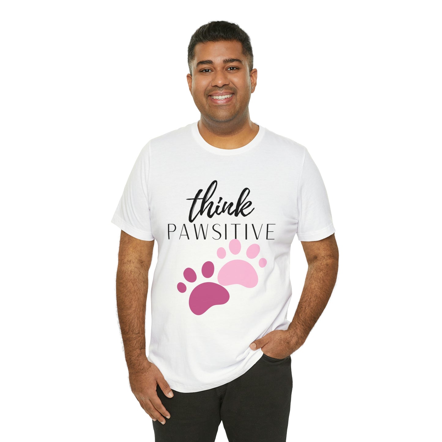 Think Pawsitive Unisex Jersey Short Sleeve Tee