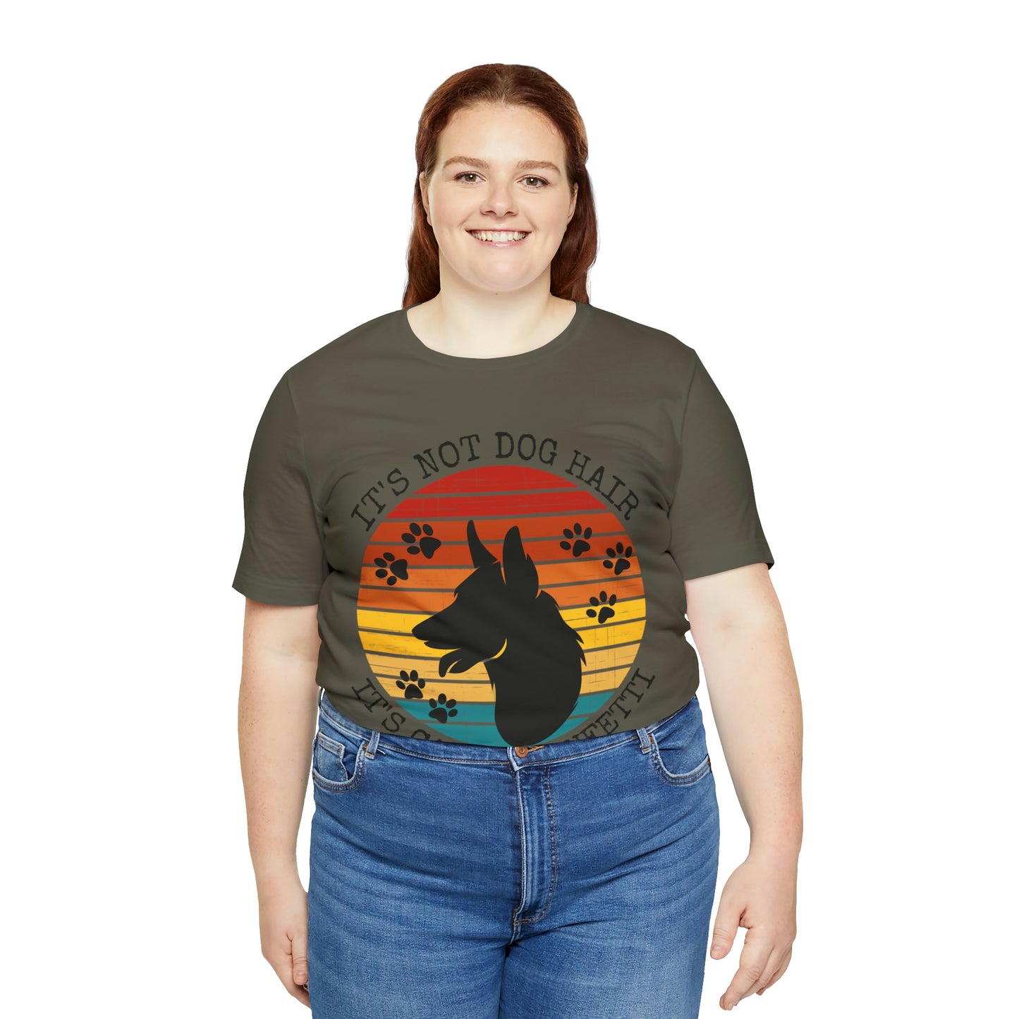 It's Not Dog Hair It's Canine Confetti Unisex Jersey Short Sleeve Tee